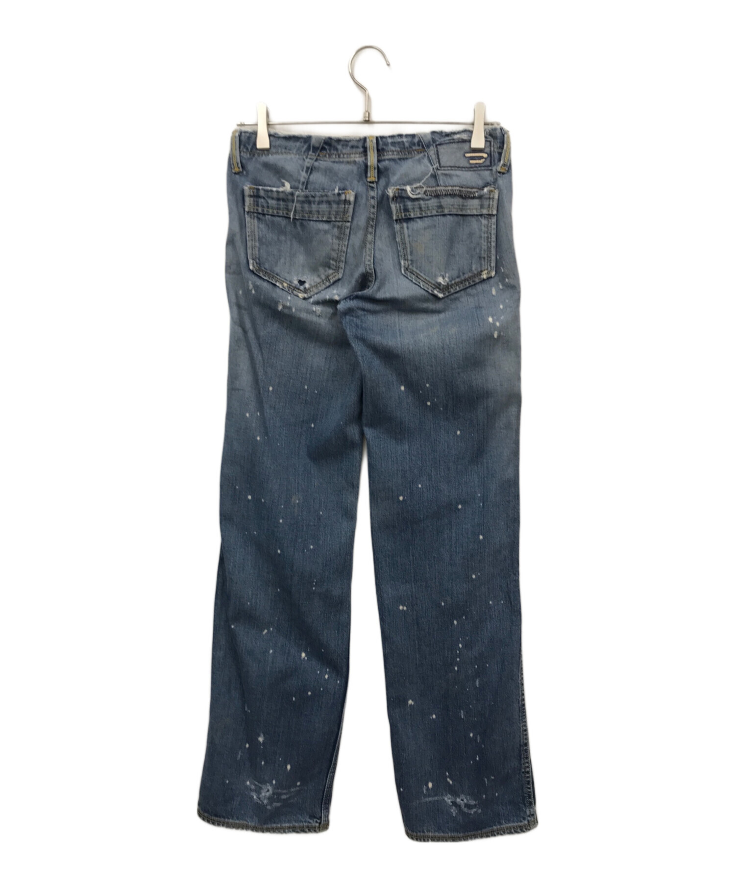 中古・古着通販】DIESEL (ディーゼル) ペイントダメージ加工デニム 
