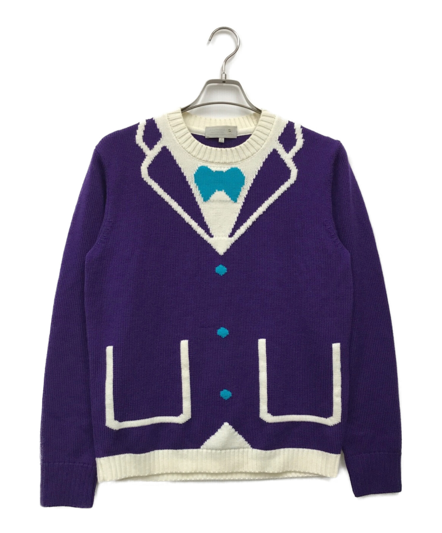 A(LeFRUDE)E アレフルード 騙絵ニットセーターMジャケットタキシード柄 中古・古着通販】A(LeFRUDE)E (アレフルード) トロンプルイユインター