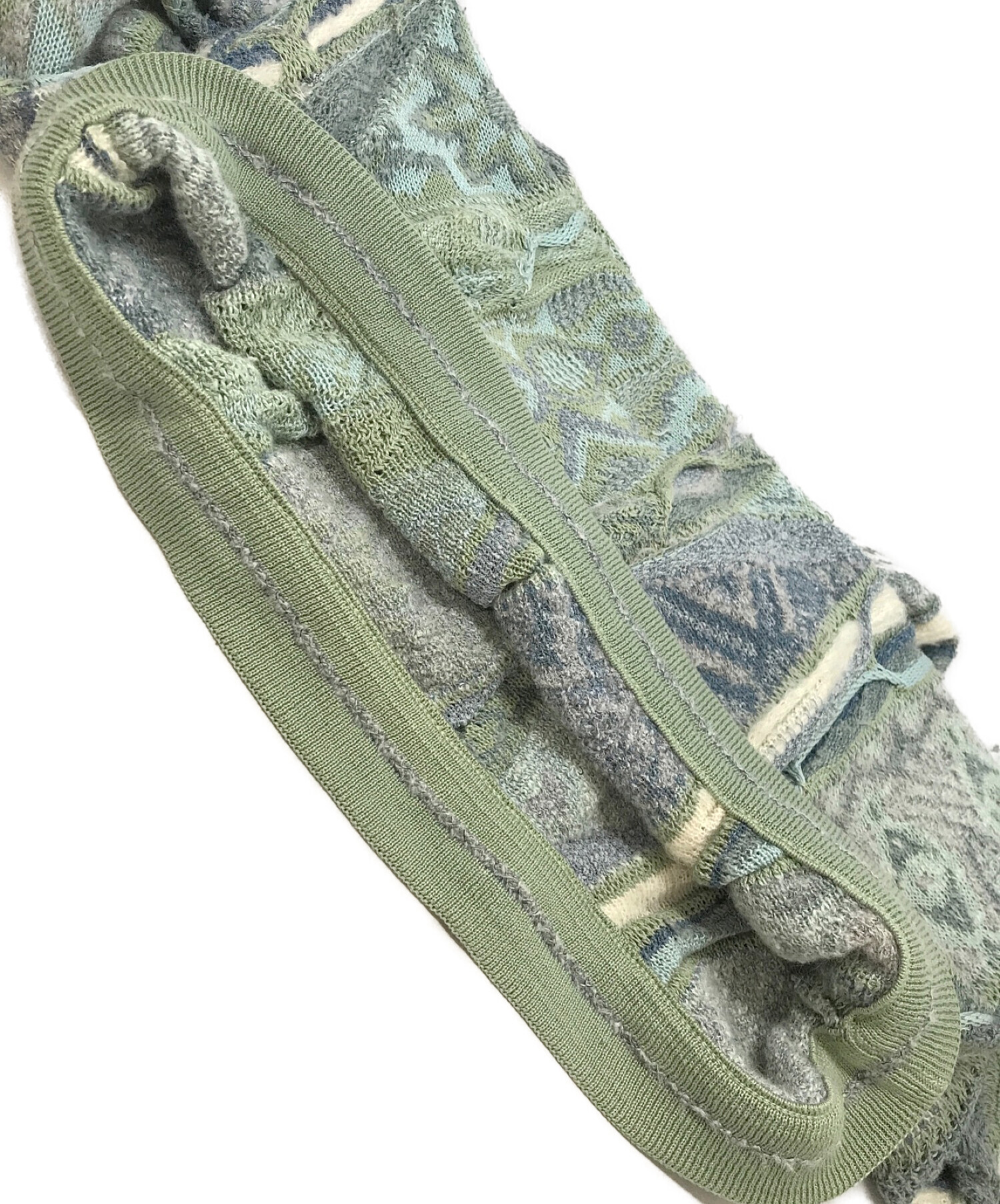 中古・古着通販】Coogi (クージー) 3D立体ケーブルニット 黄緑 サイズ