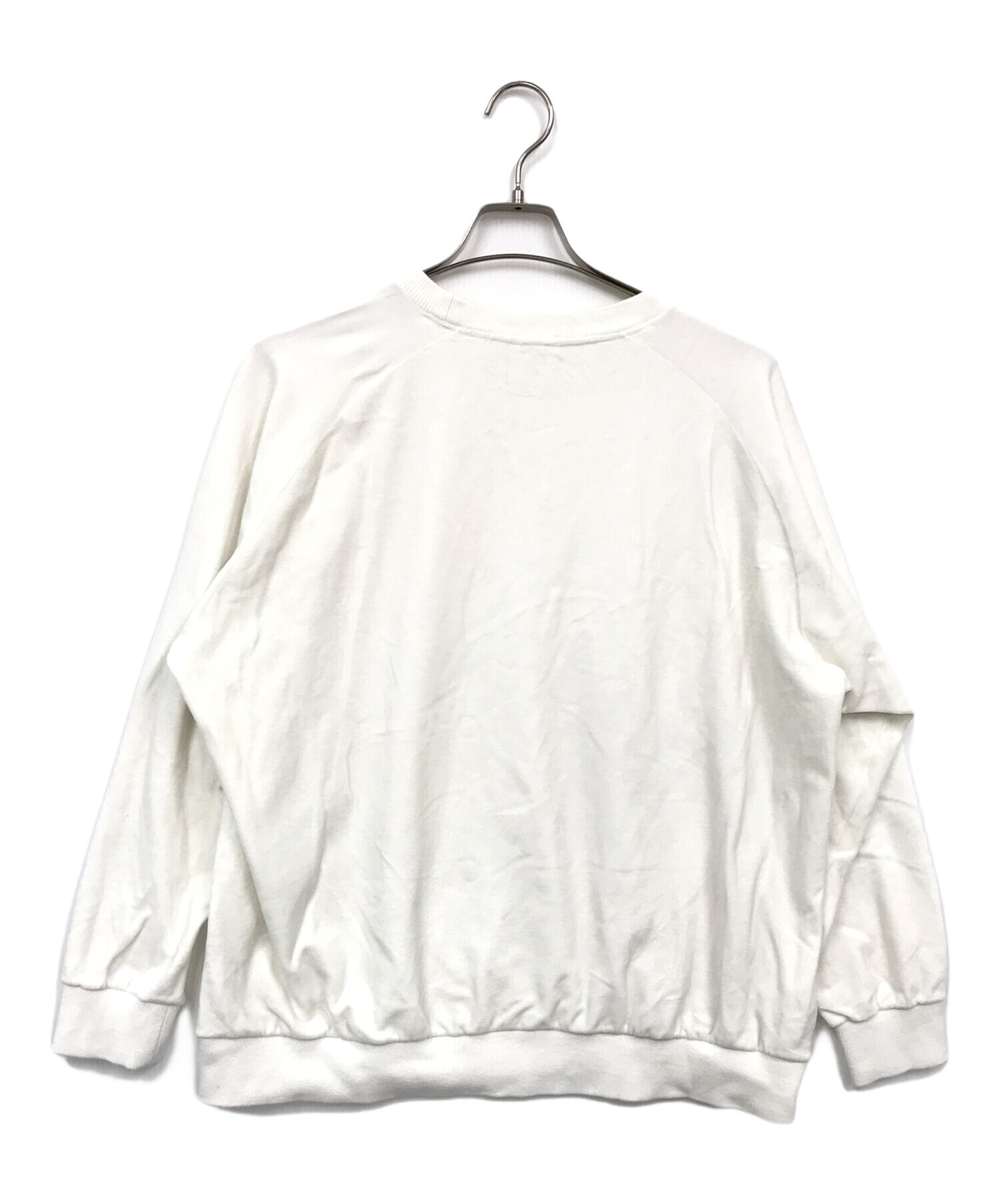 中古・古着通販】COMOLI (コモリ) ベロアスウェット ホワイト サイズ:L