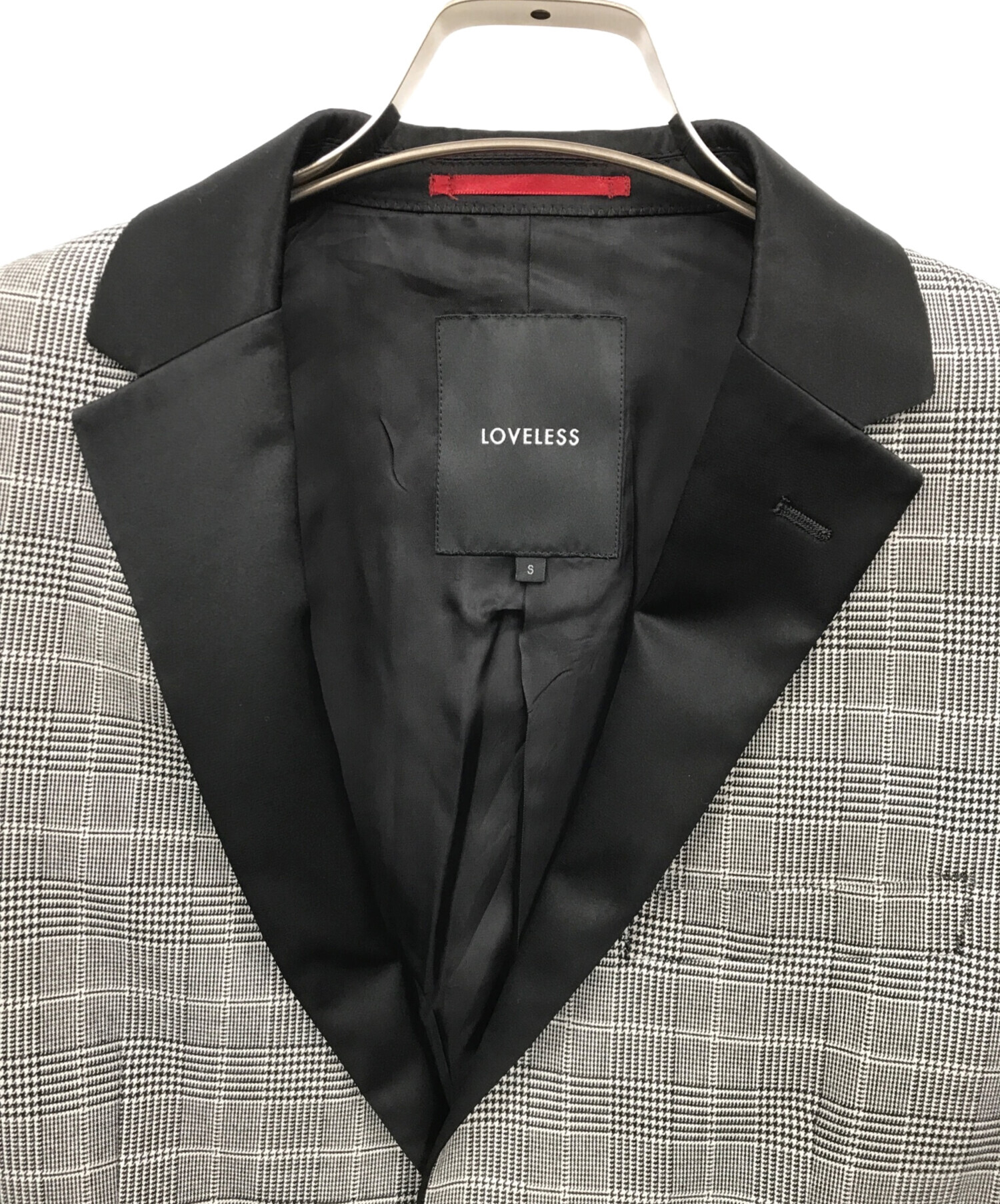 LOVELESS ラブレス ジャケット ブラック ホワイト 黒白 サイズ:S | グレンチェック ストレッチ テーラードジャケット | アウター ブレザー 上着【メンズ】【K4576】 中古・古着通販】LOVELESS (ラブレス) テーラードジャケット グレー