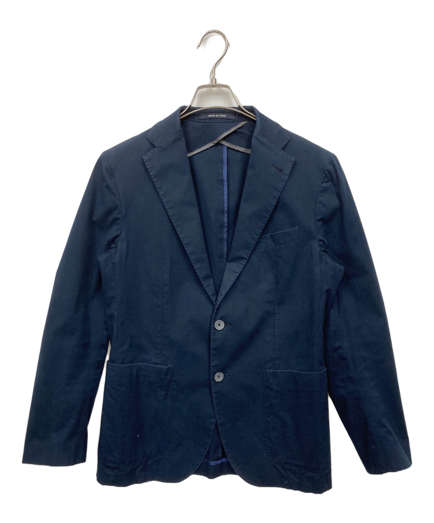 <良品>TAGLIATORE コットンリネン ネイビー ジャケット サイズ46 中古・古着通販】TAGLIATORE (タリアトーレ) テーラードジャケット