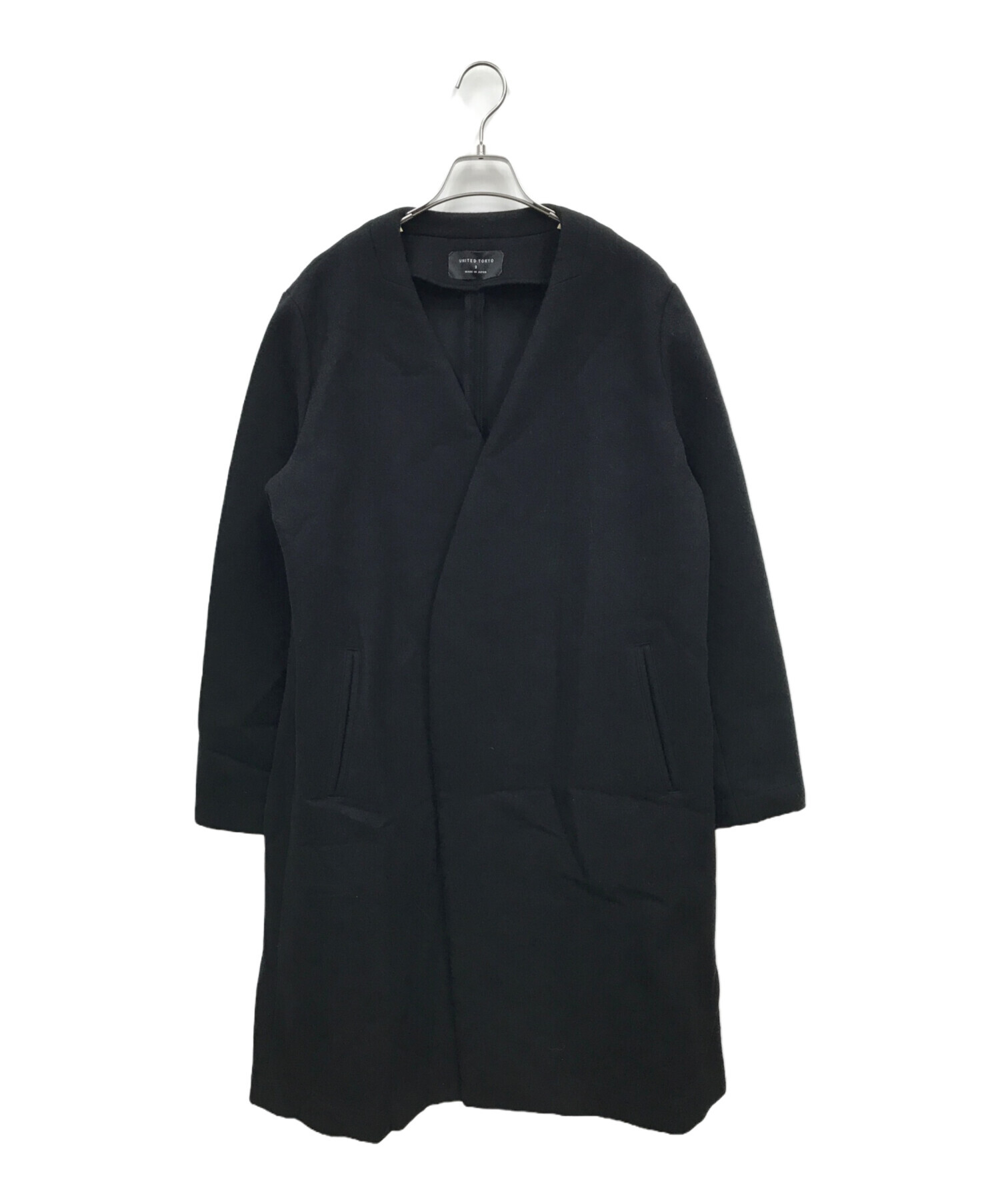 UNITED TOKYO アシンメトリックノーカラージャケット　スプリングコート United Tokyo ノーカラーコート UNITED TOKYO アシンメトリックノー