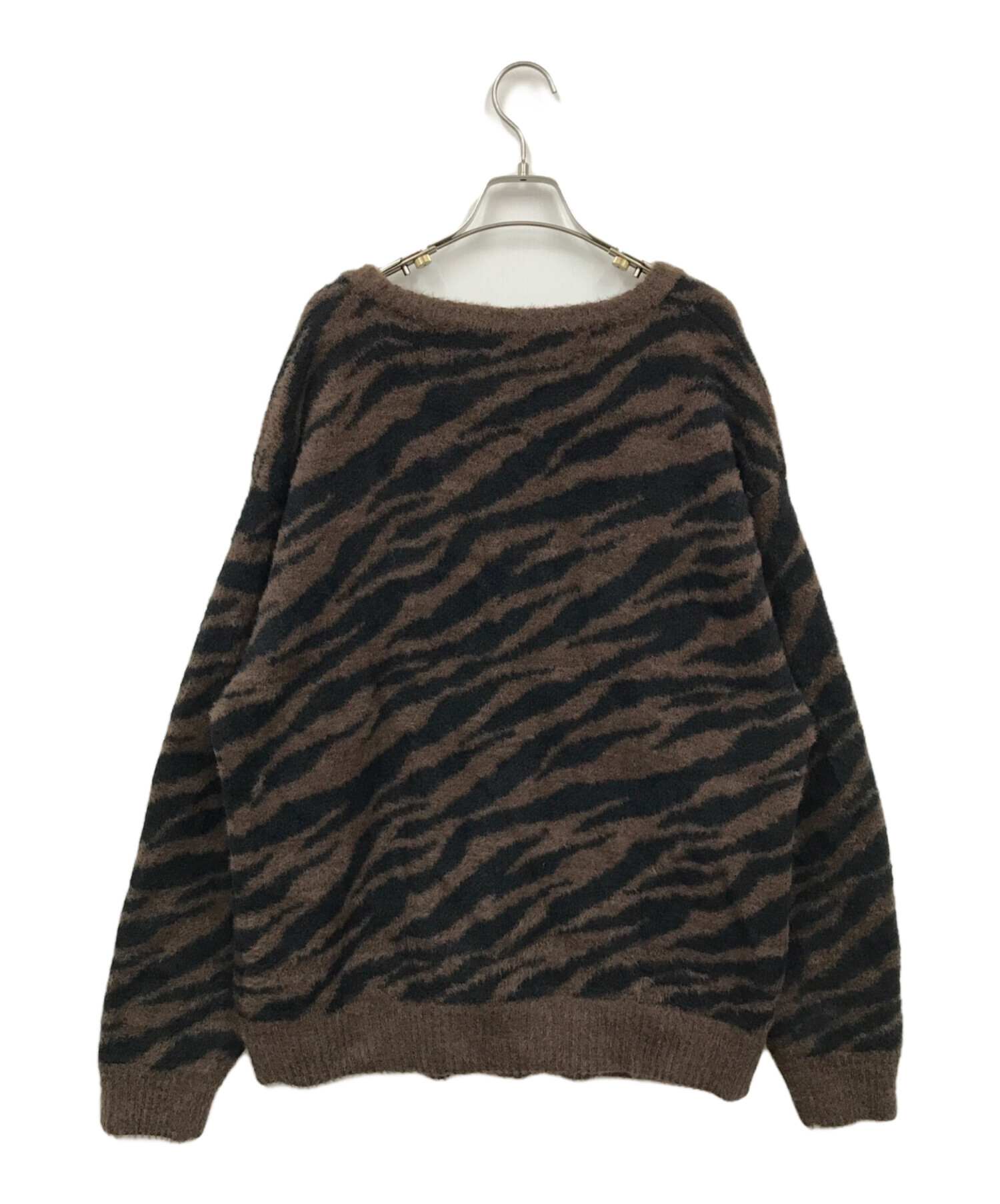 X-GIRL ZEBRA PATTERN OVERSIZED KNIT