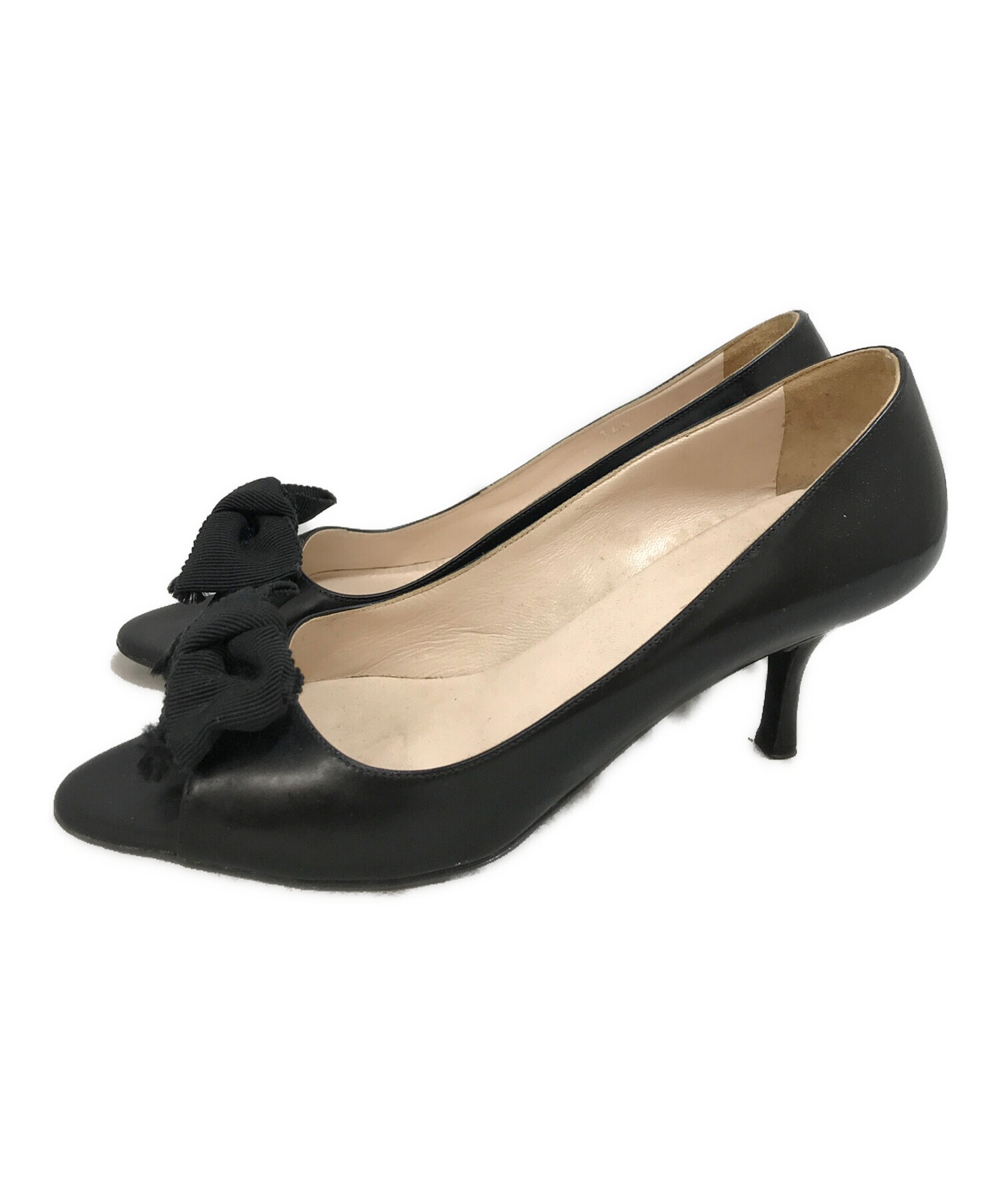 中古・古着通販】PRADA (プラダ) ハイヒールパンプス ブラック 中古・古着通販】PRADA (プラダ) ハイヒールパンプス ブラック