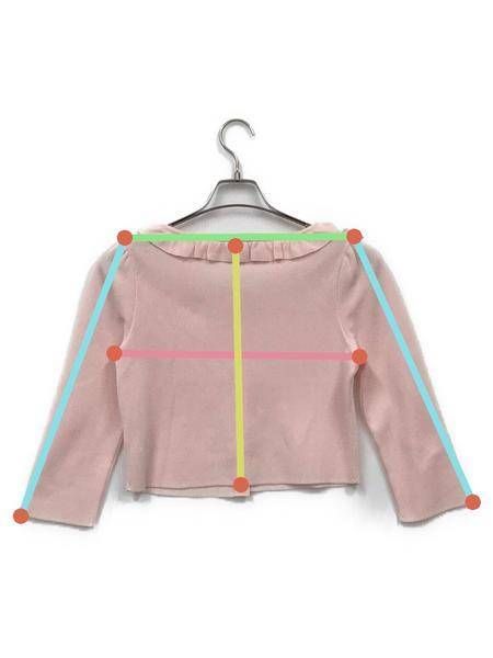 2402-18Y0139★エムズグレイシー M'S GRACY★ピンク リボン付きタフタワンピース ※注)お直し品