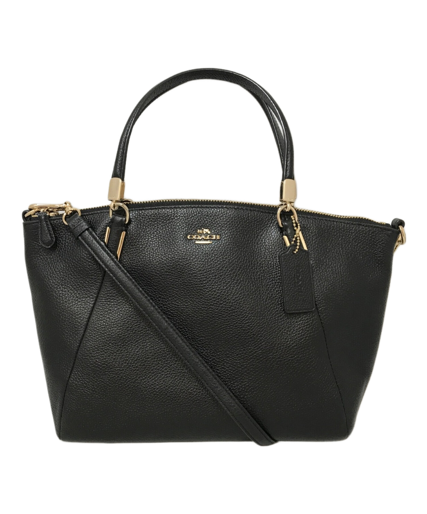 美品coachフィービー　マディソン　トートバッグ　肩掛け可　ブラックレザー COACH コーチ Madison Leather Small Phoebe マディソン レザー