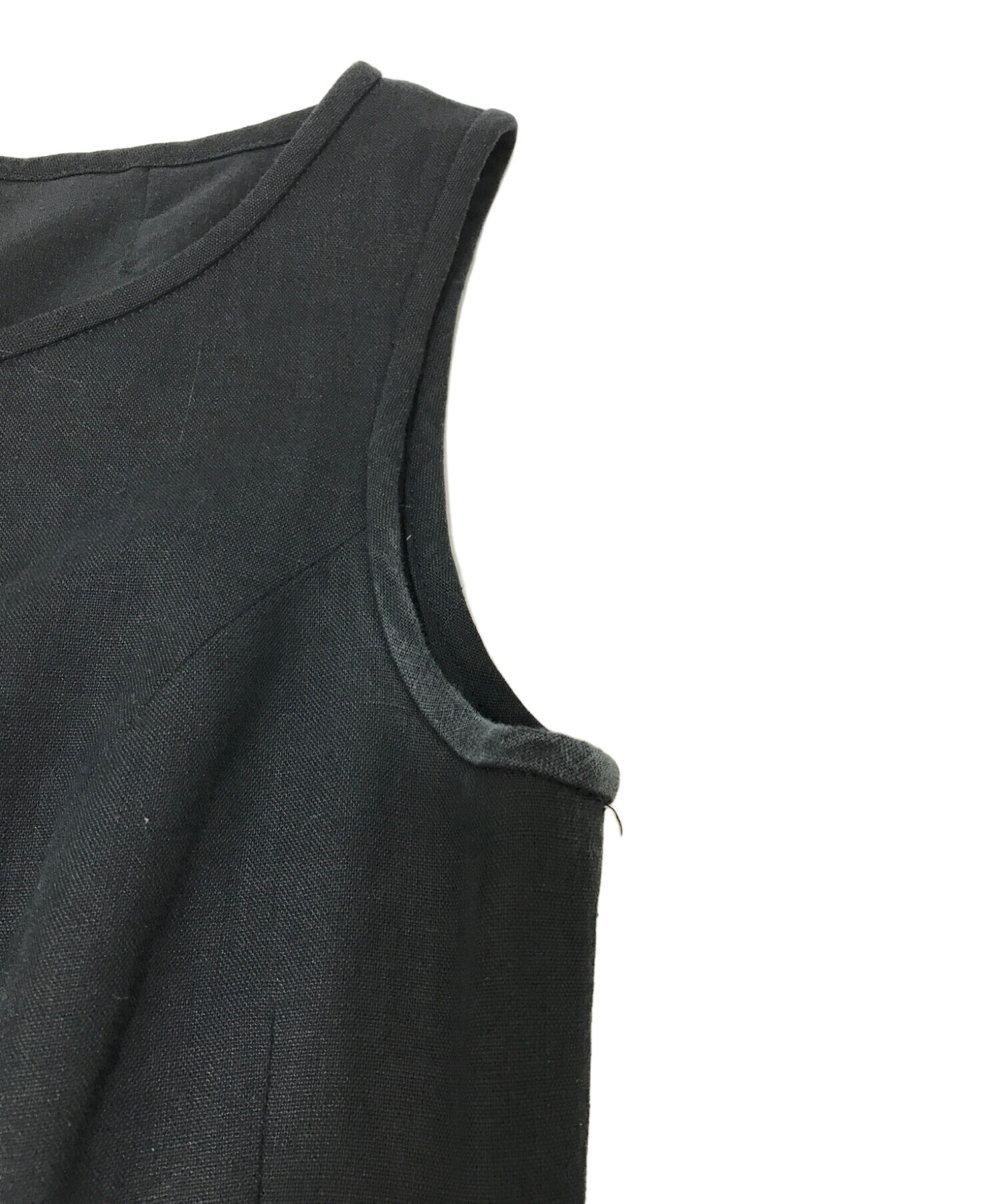 中古・古着通販】Rene (ルネ) ノースリーブワンピース ブラック サイズ