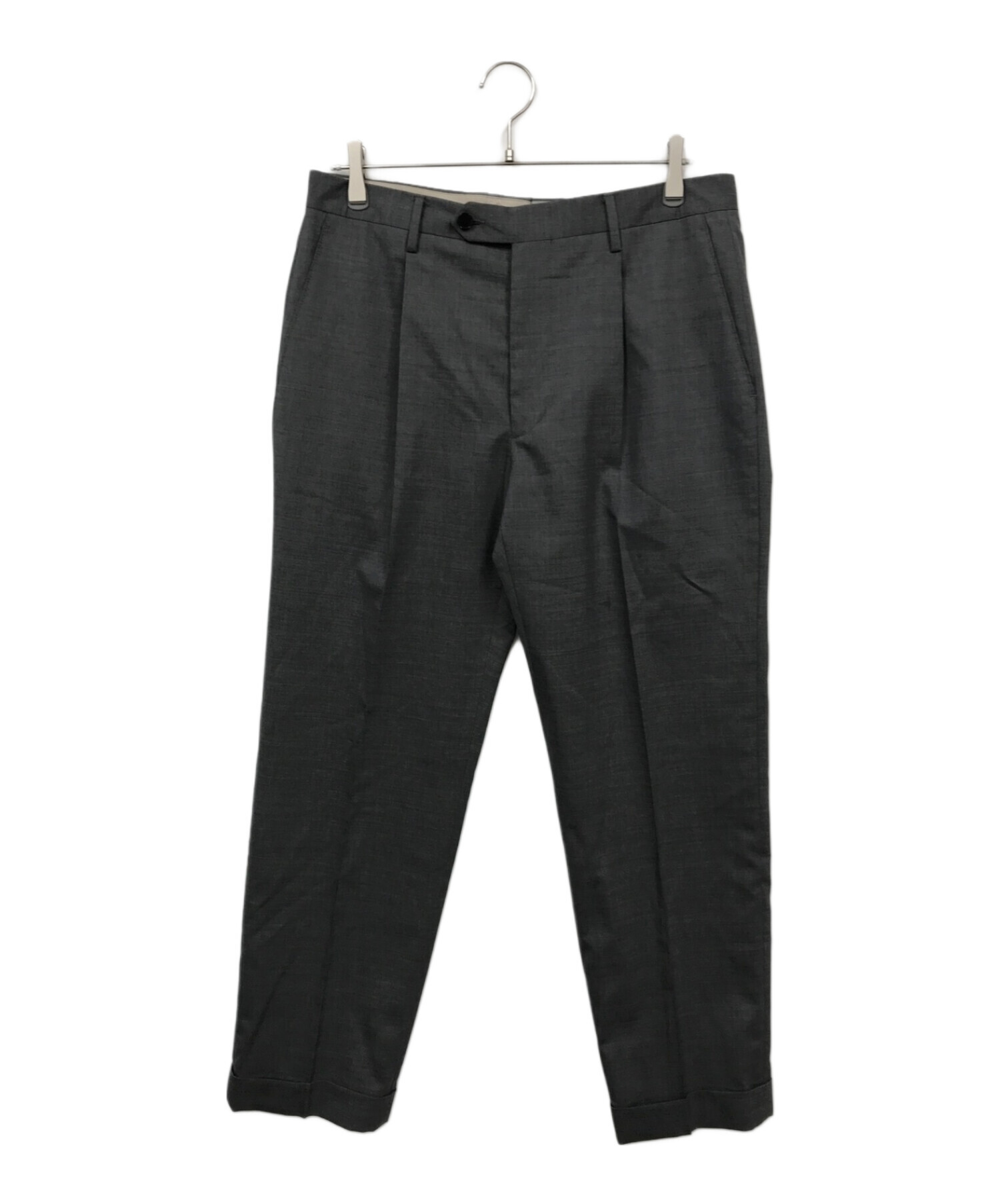 最終値下げ PT01 ウールパンツ スラックス ビームスF グレー 秋冬 超