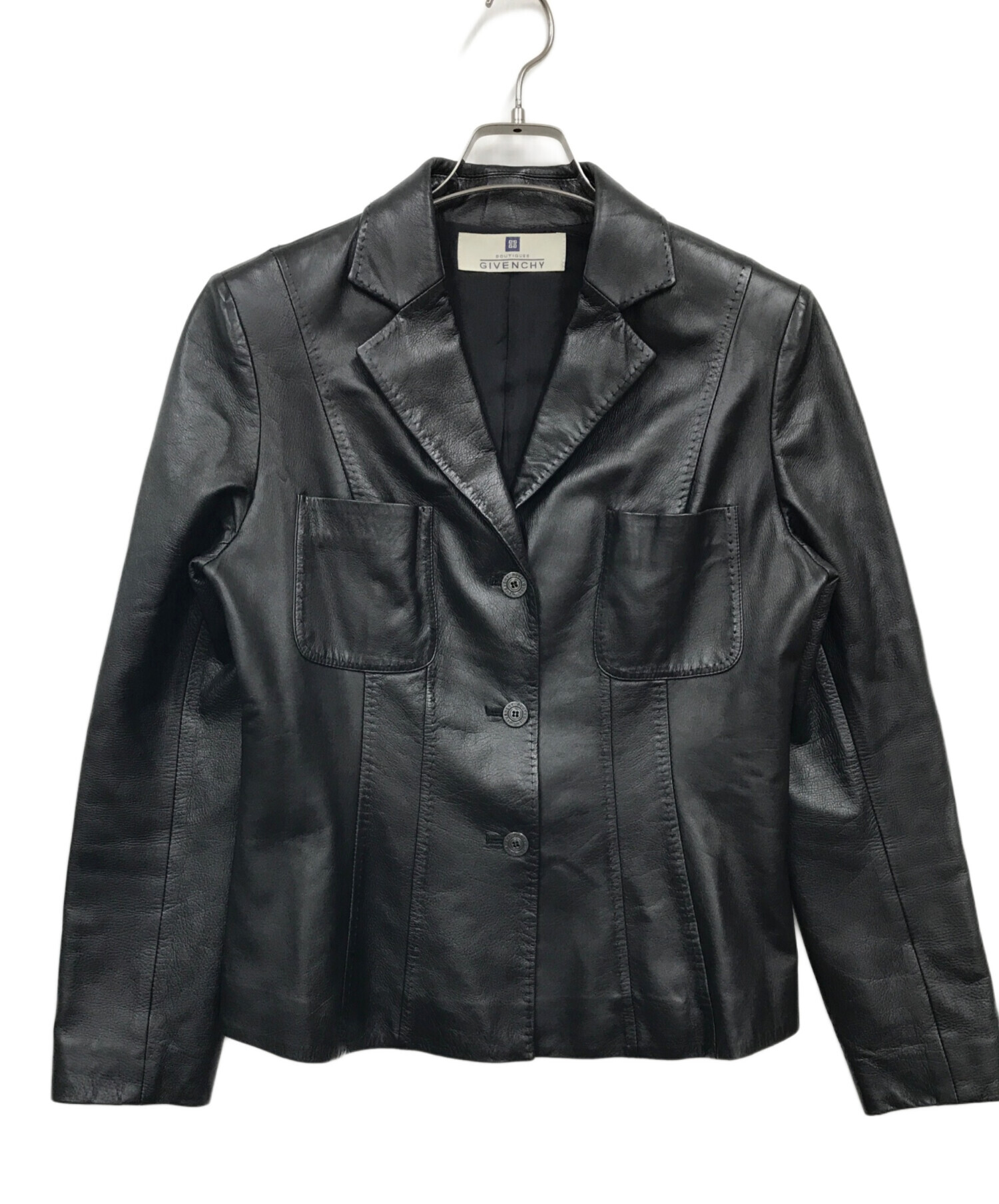 中古・古着通販】GIVENCHY (ジバンシィ) レザージャケット ブラック 