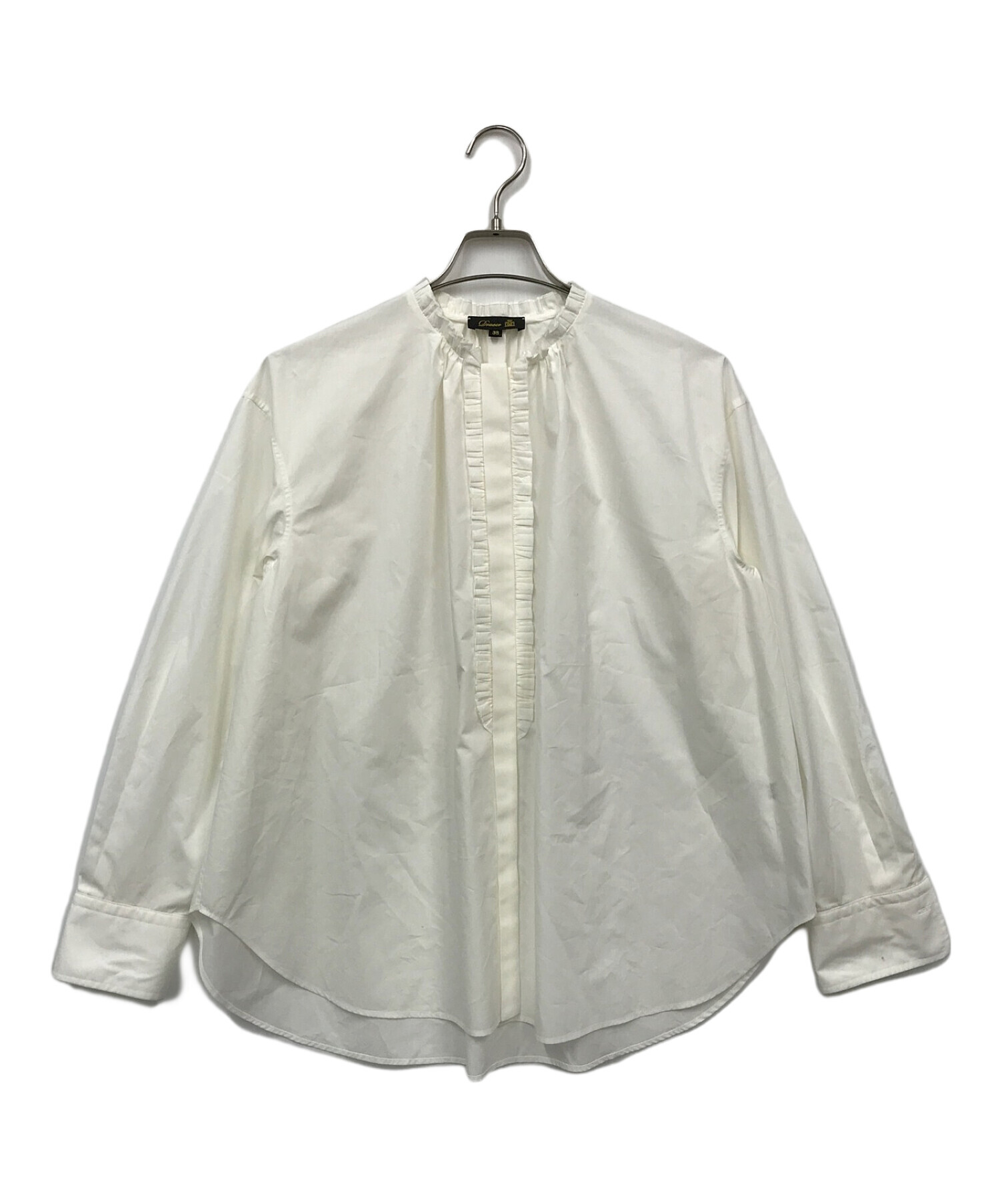 中古・古着通販】DRAWER (ドゥロワー) フリルブラウス ホワイト サイズ