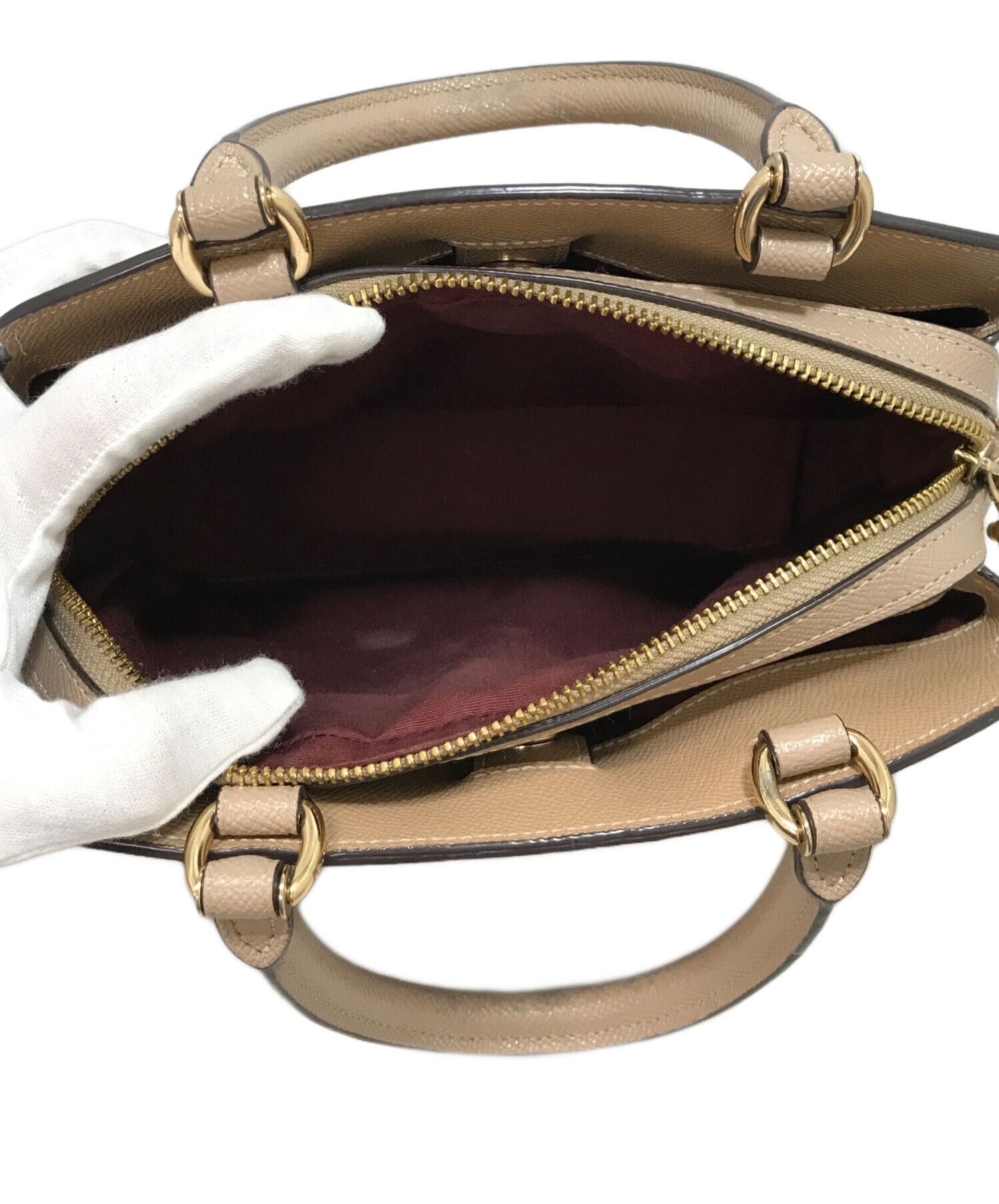 中古・古着通販】COACH (コーチ) 2WAYショルダーバッグ ベージュ