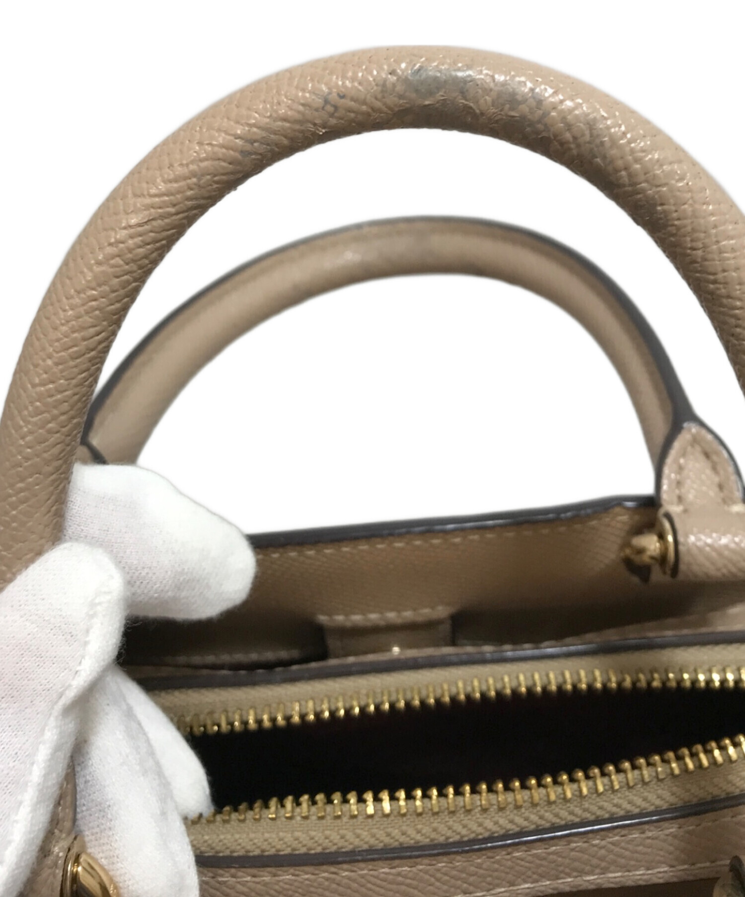 中古・古着通販】COACH (コーチ) 2WAYショルダーバッグ ベージュ