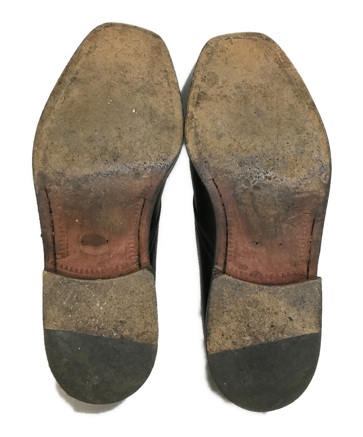 セリーヌ　ビジネスシューズ　モンクストラップ　レザー　ブラック　約26cm 中古・古着通販】CELINE (セリーヌ) モンクストラップシューズ