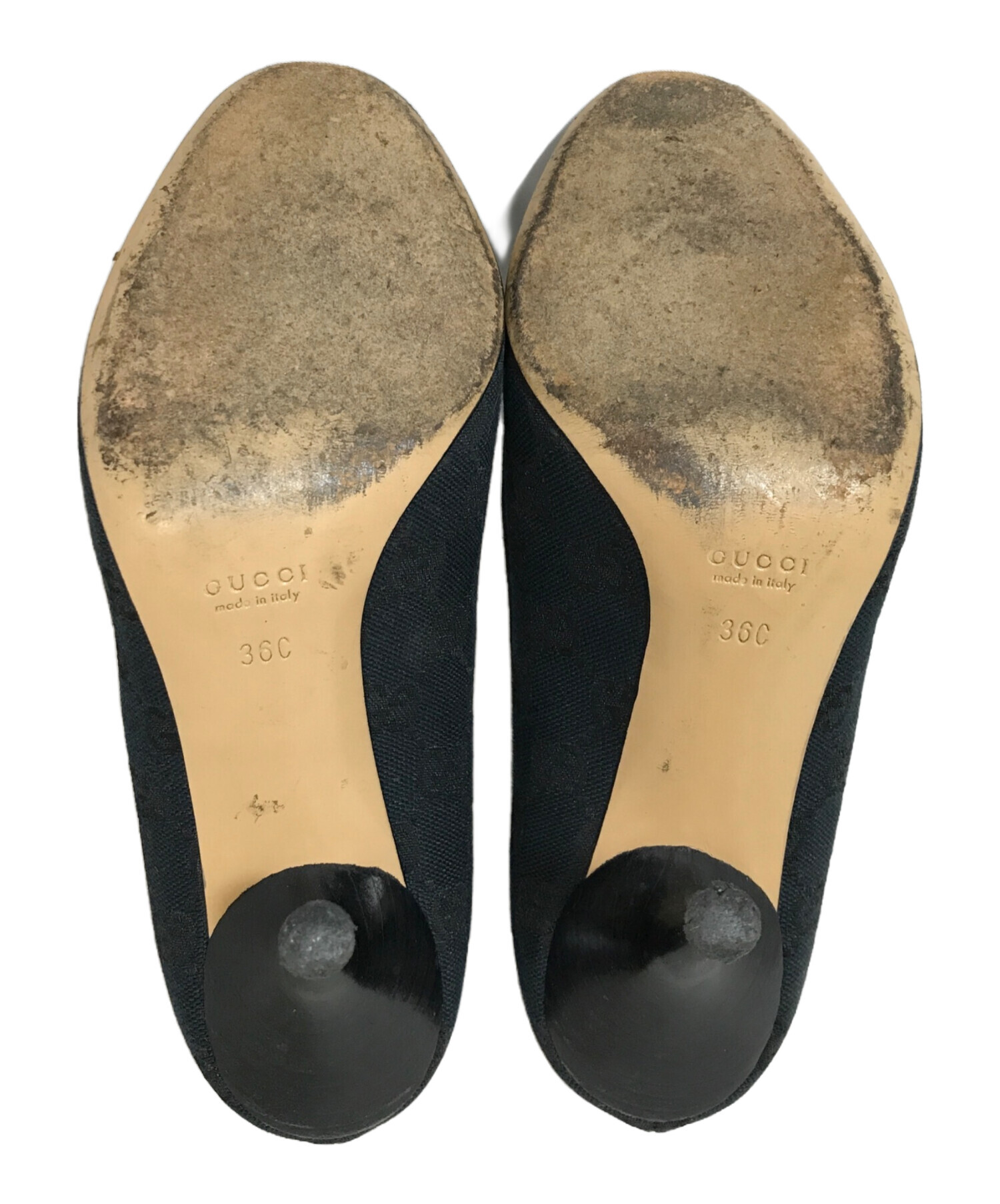 中古・古着通販】GUCCI (グッチ) GGキャンバスハイヒールパンプス 中古・古着通販】GUCCI (グッチ) GGキャンバスハイヒールパンプス