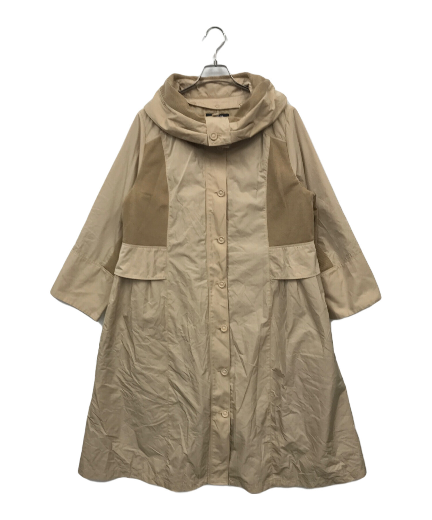 異素材ドッキングタフタコート