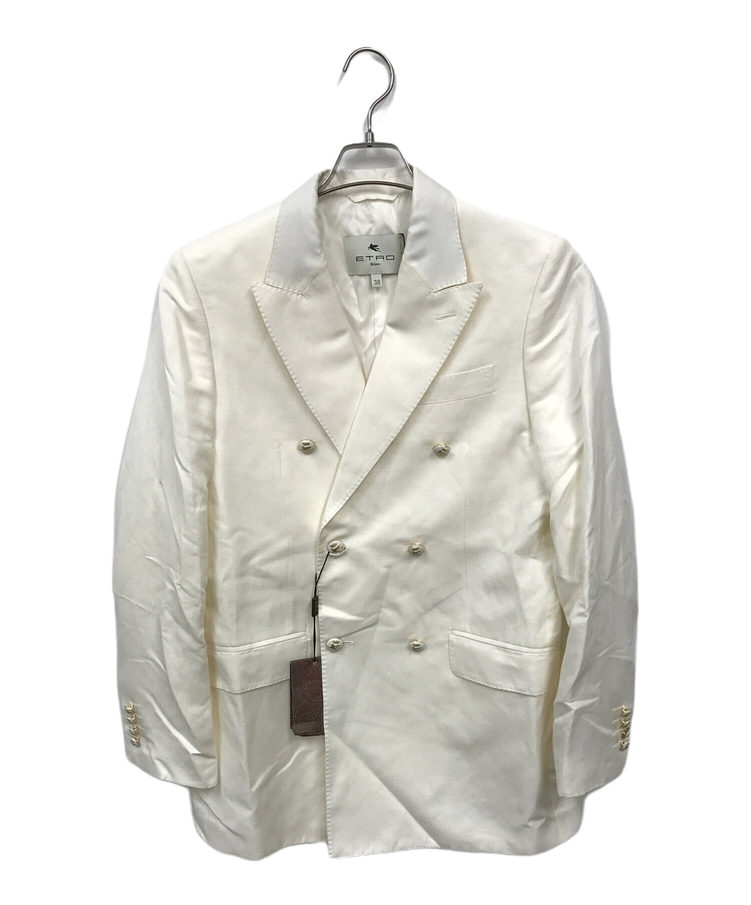 中古・古着通販】ETRO (エトロ) ダブルジャケット ホワイト サイズ:38 