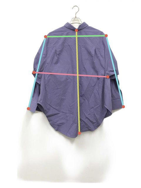 バレンシアガ 22S/S  ロゴ刺繡 ストライプ スウィング ツイスト ブラウス 五分袖 671663  ホワイト ブラック 32【中古】 中古・古着通販】BALENCIAGA (バレンシアガ) BB Corp Twisted Swing