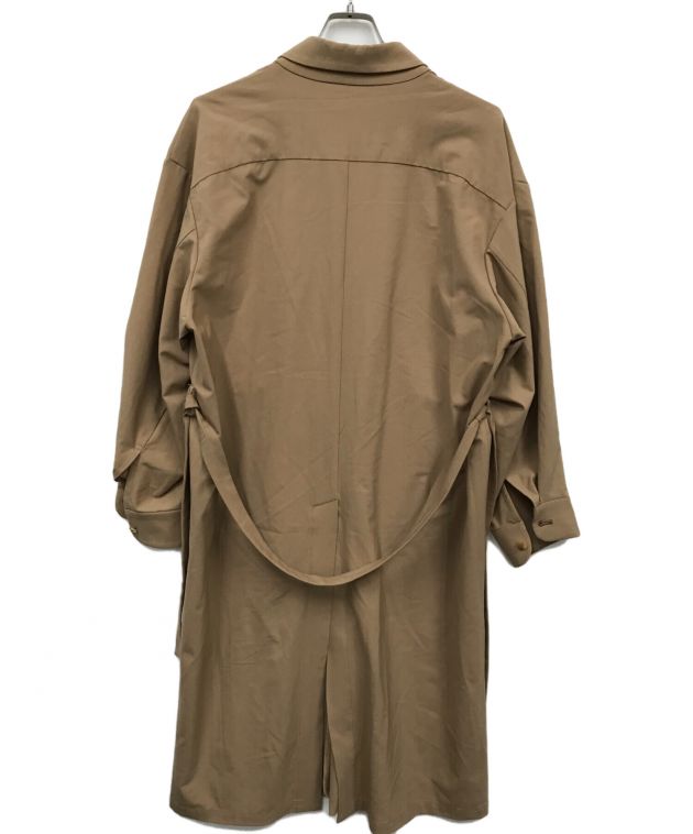 ETHOSENSエトセンス ジョーゼットロングトレンチコート 中古・古着通販】ETHOSENS (エトセンス) トロピカルウールロングコート