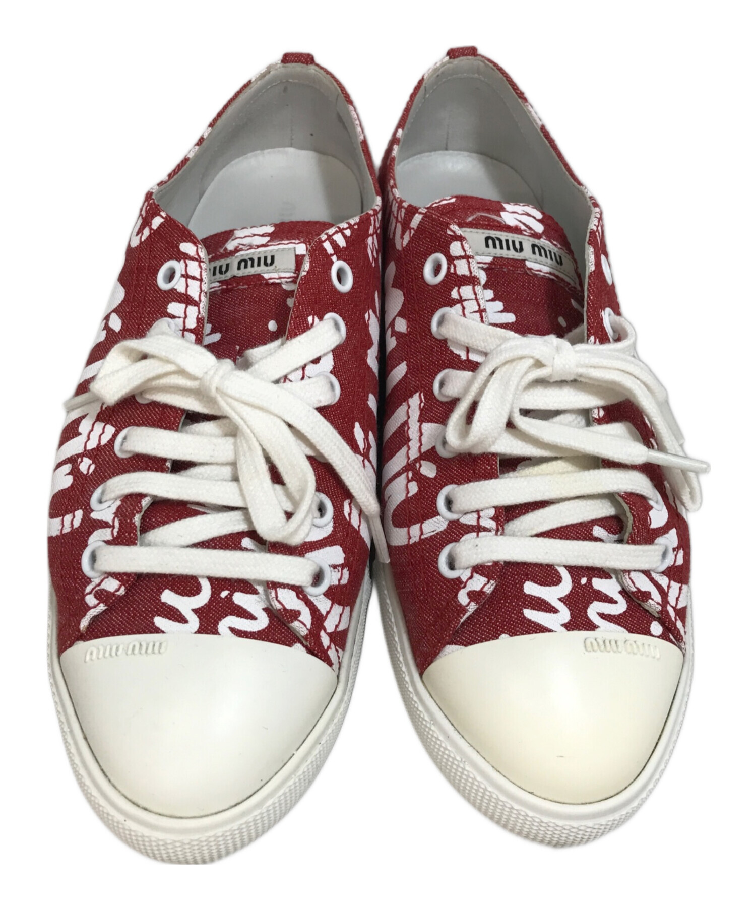 中古・古着通販】MIU MIU (ミュウミュウ) ローカットスニーカー レッド