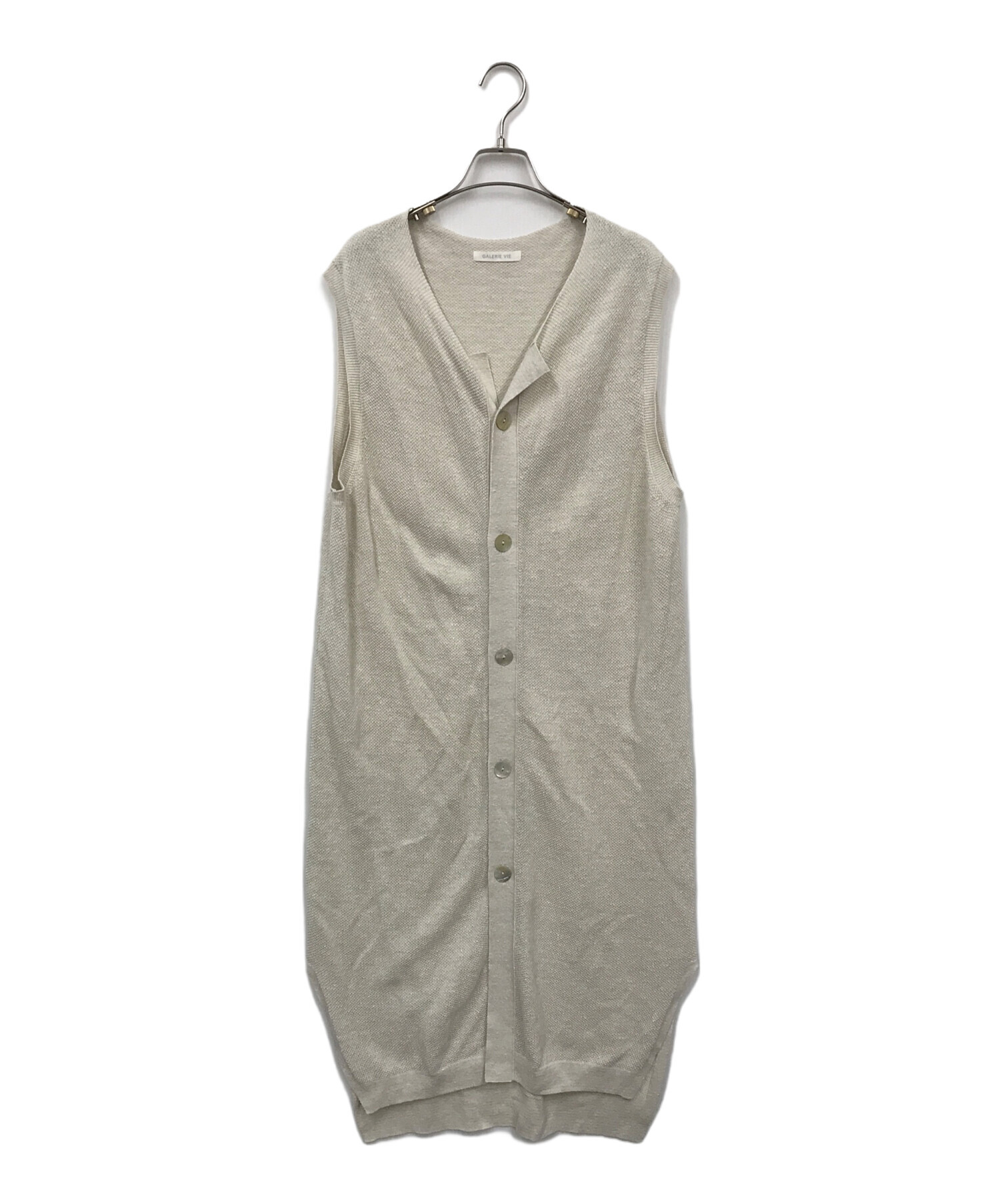 新品】GALERIE VIE ギャルリー ヴィ ジレ グレー