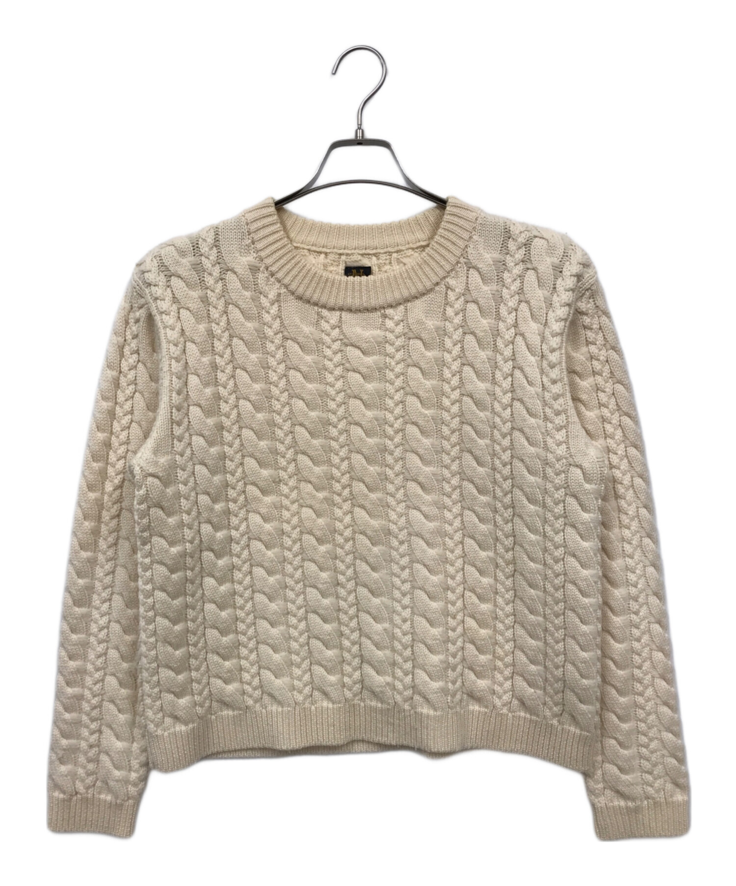 中古・古着通販】BATONER (バトナ―) ケーブルニット ベージュ サイズ:2