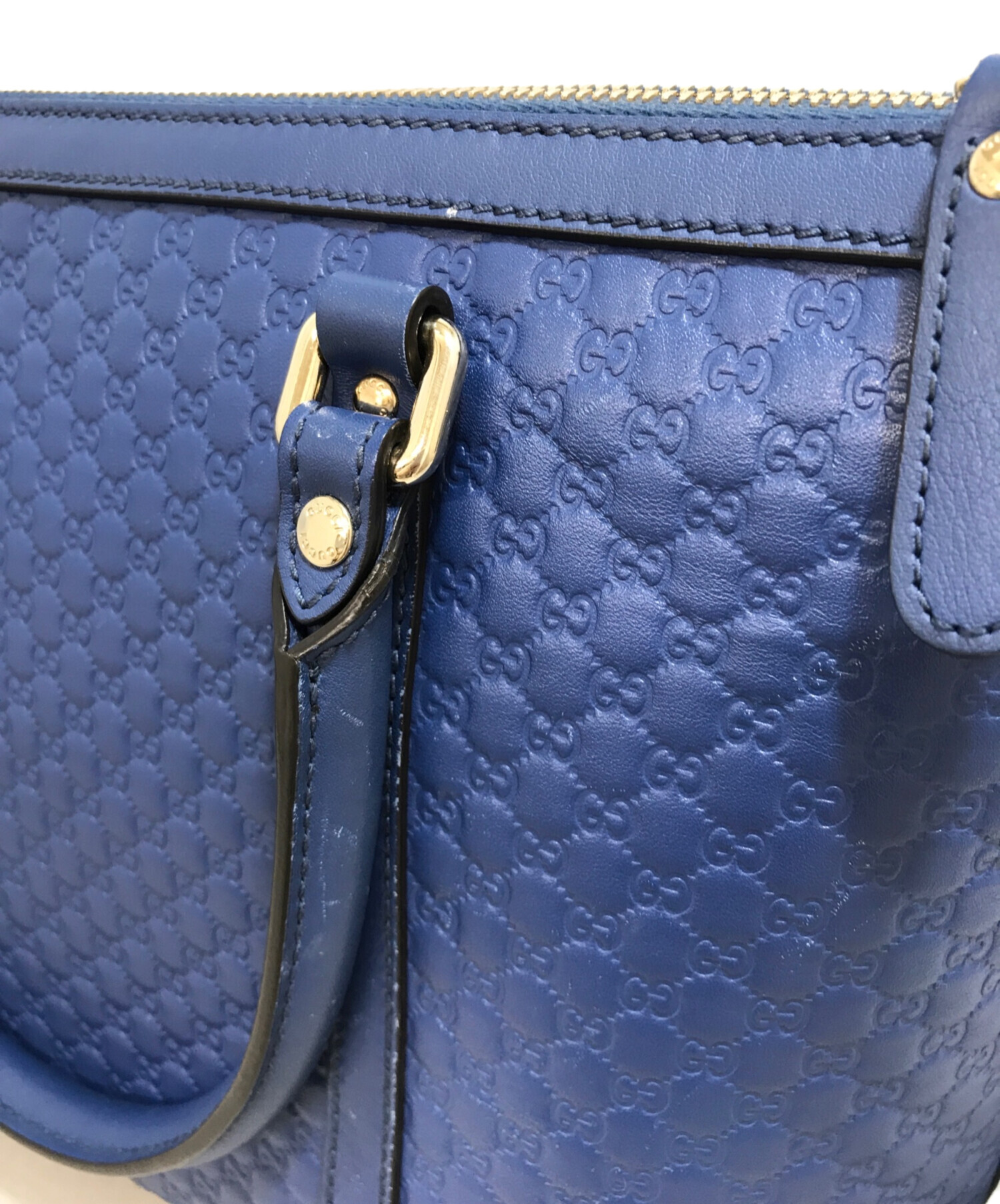 中古・古着通販】GUCCI (グッチ) マイクログッチシマレザー2wayバッグ