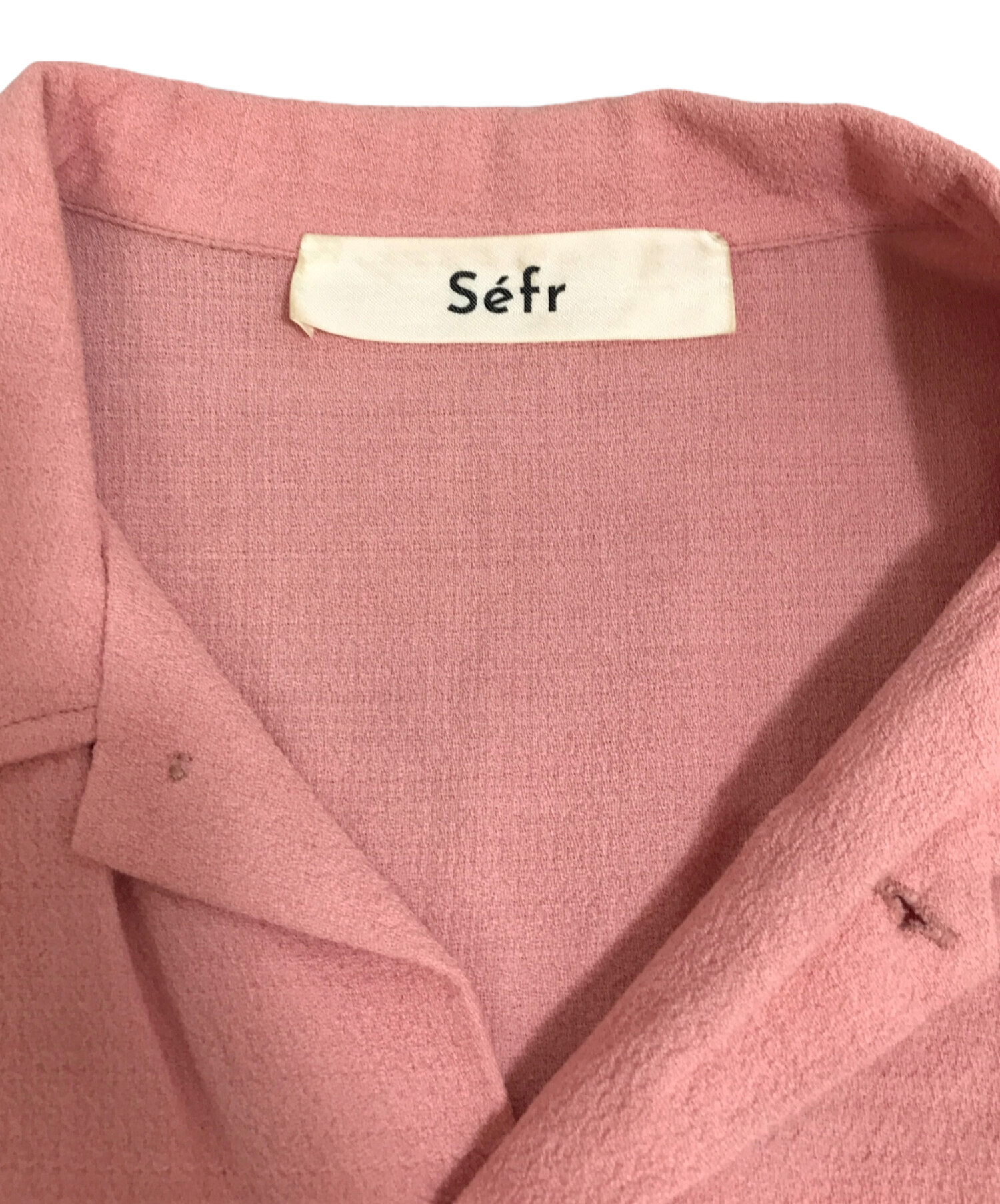 中古・古着通販】sefr (セファ) オープンカラーシャツ ピンク サイズ:L