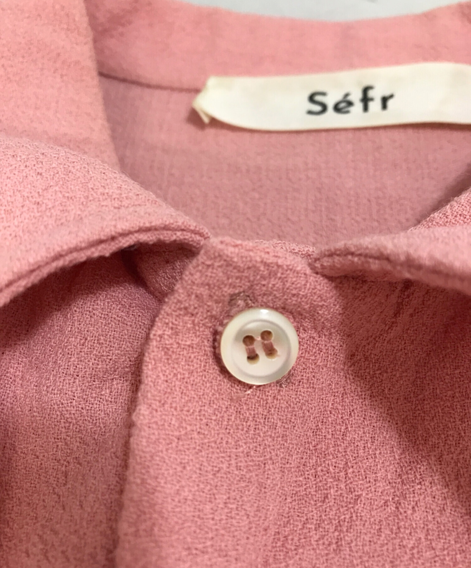中古・古着通販】sefr (セファ) オープンカラーシャツ ピンク サイズ:L