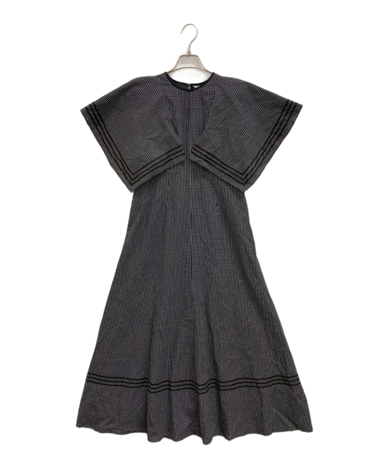 中古・古着通販】CLANE (クラネ) LINE HANDKERCHIEF ONE PIECE グレー  