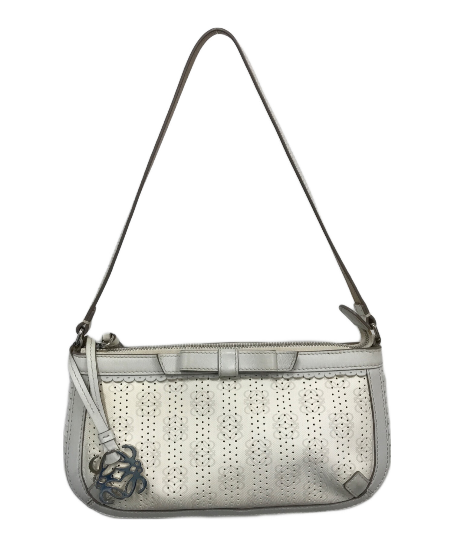 中古・古着通販】LOEWE (ロエベ) ショルダーバッグ ホワイト｜ブランド 