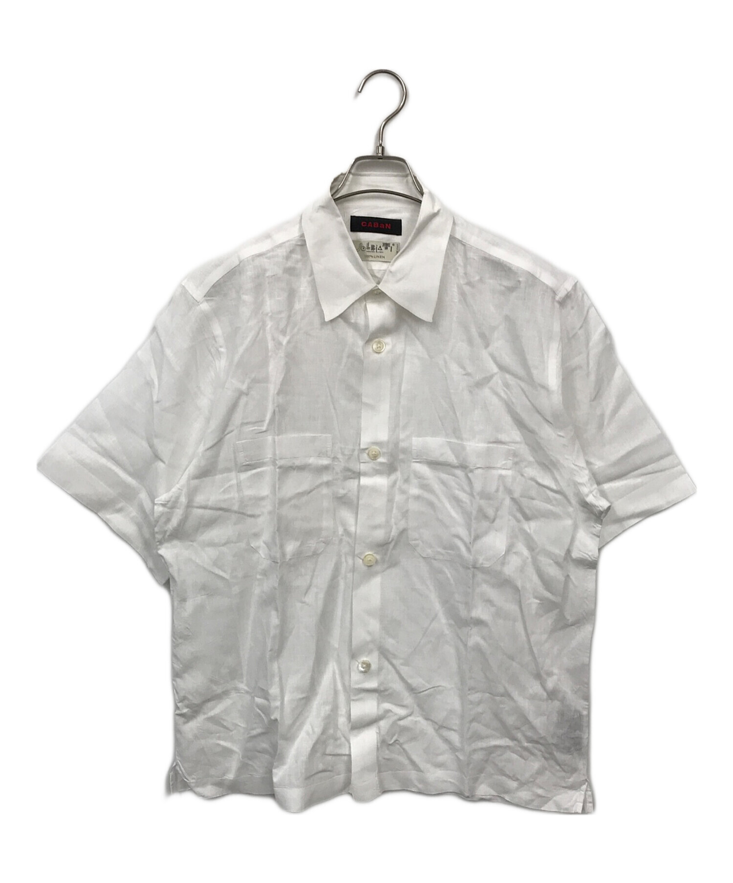 中古・古着通販】CABAN (キャバン) リネンボックスシャツ ホワイト 