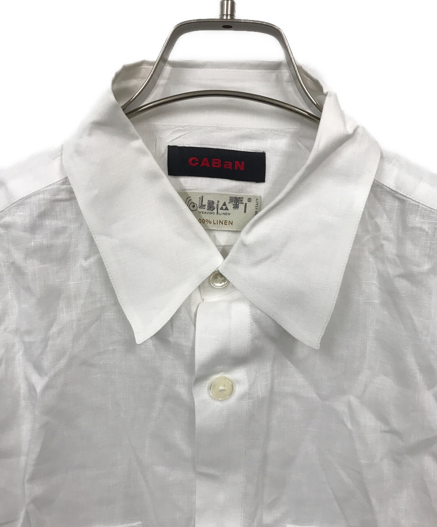 中古・古着通販】CABAN (キャバン) リネンボックスシャツ ホワイト 