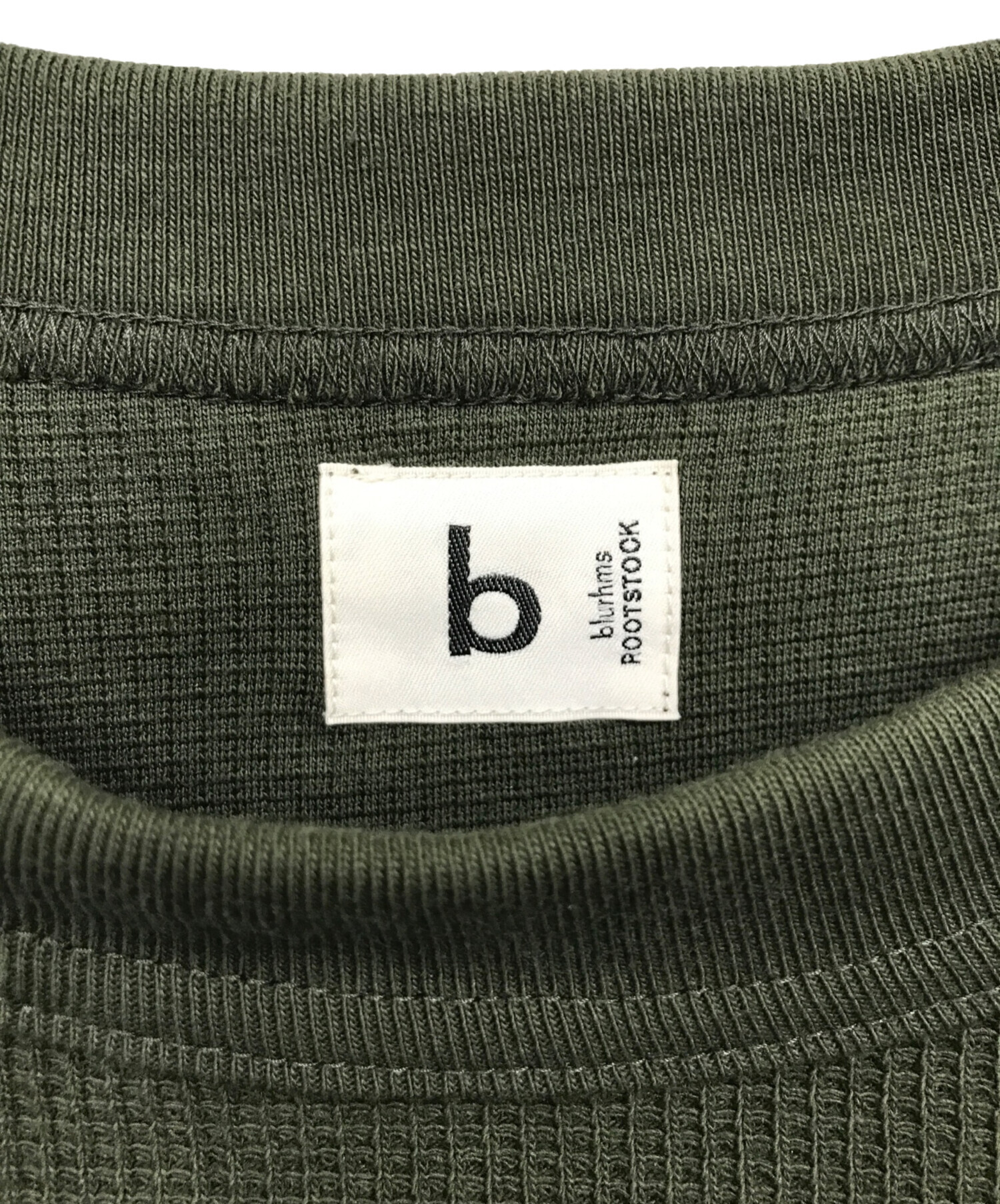 中古・古着通販】blurhms (ブラームス) サーマルカットソー グリーン 