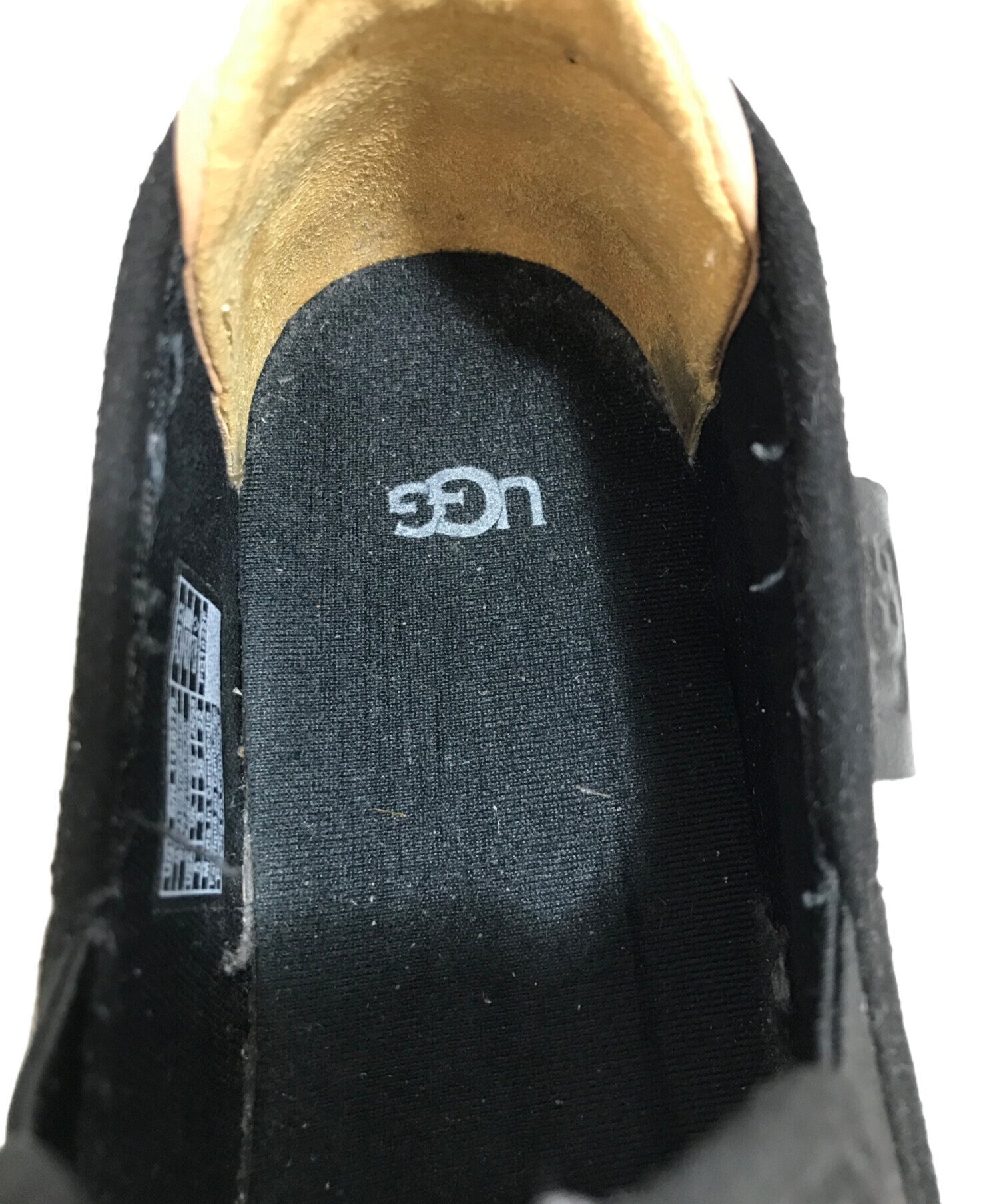 中古・古着通販】UGG (アグ) レザースリッポン ブラック サイズ:22