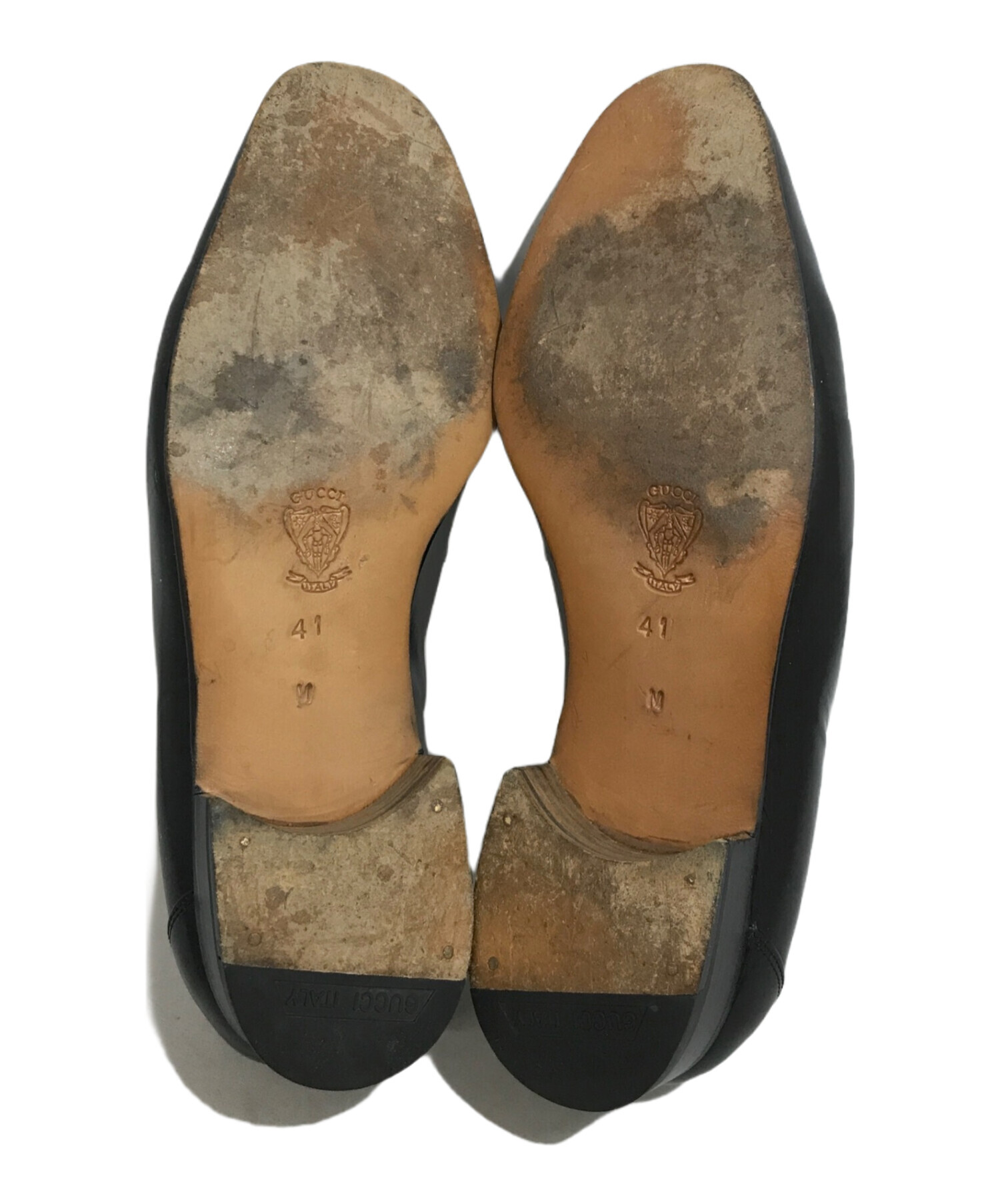 中古・古着通販】GUCCI (グッチ) ローファー ブラック サイズ:41