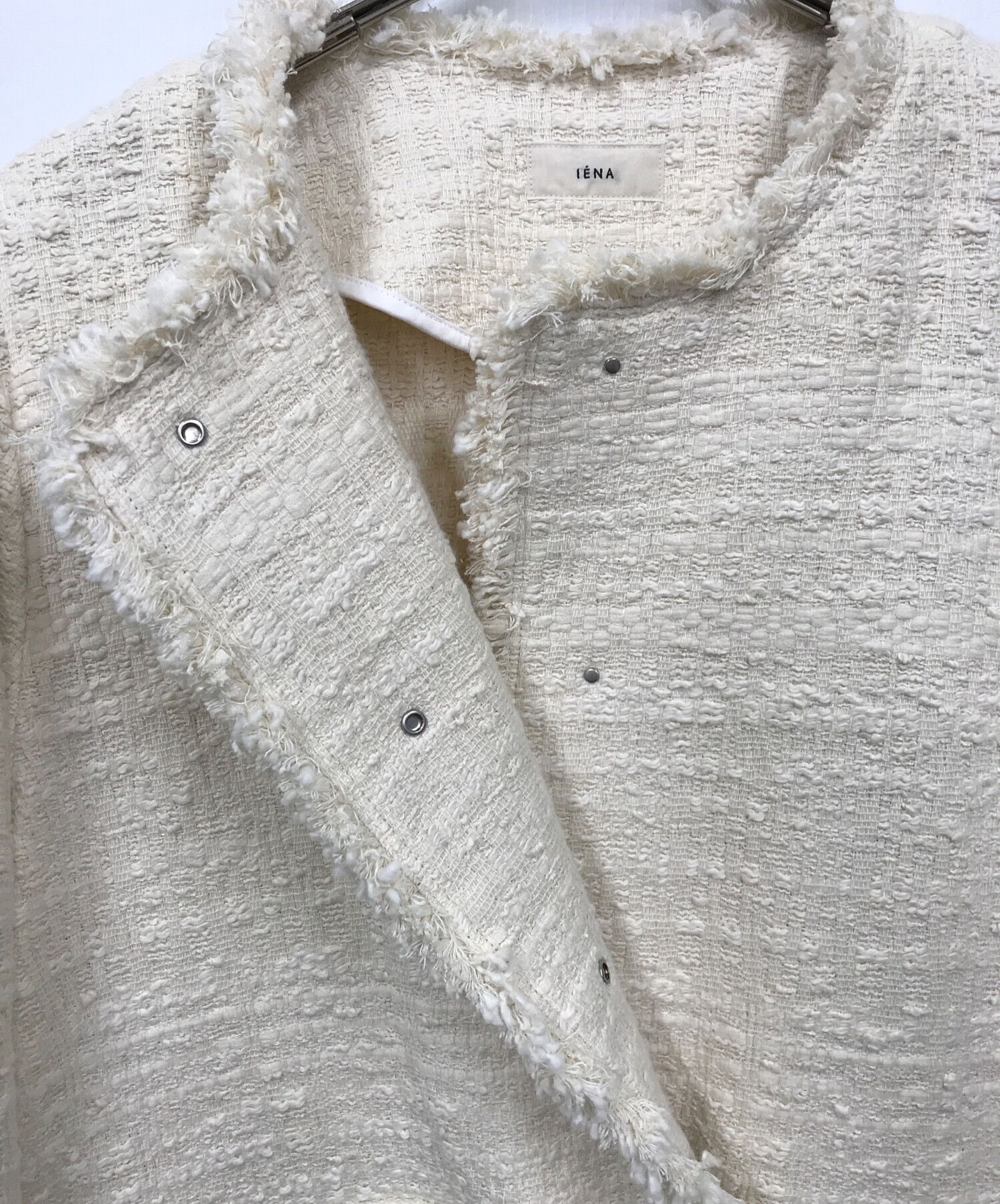 中古・古着通販】IENA (イエナ) ツイードジャケット ホワイト サイズ:F