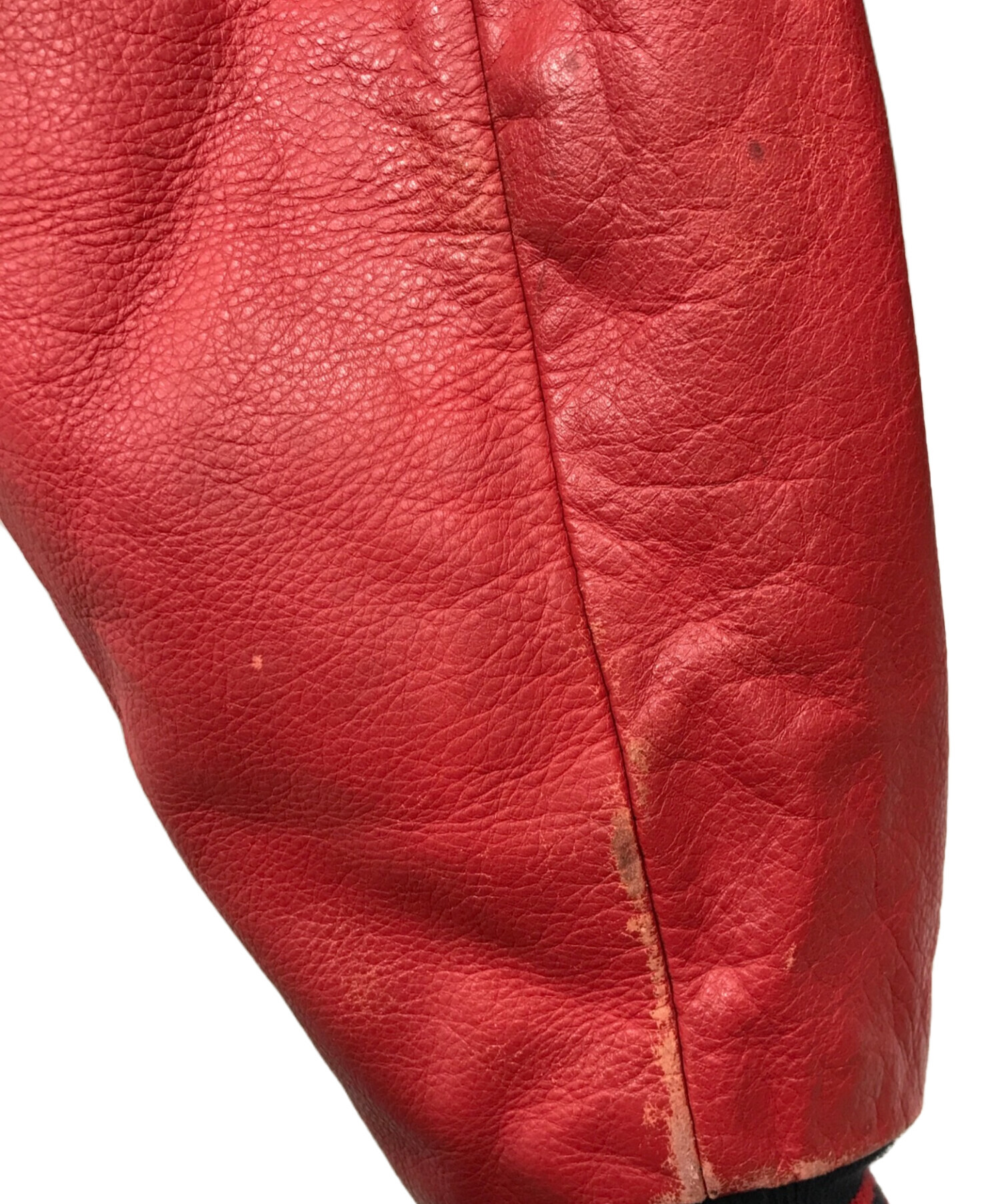 その他ブランド / MIRAGE/スタジャン/XL/レザー 中古・古着通販】mirage (ミラージュ) レザー切替スタジャン レッド