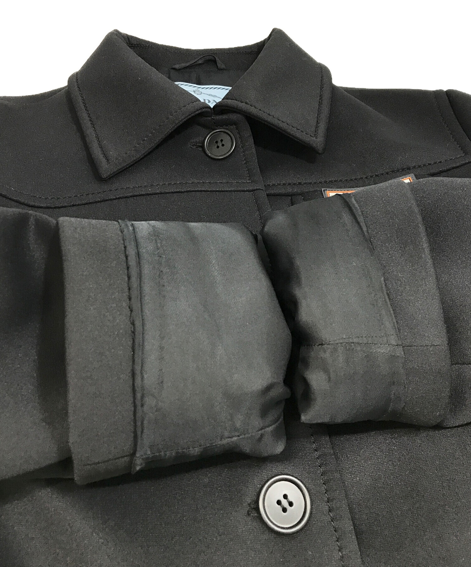 中古・古着通販】PRADA (プラダ) ボンディングコート ブラック サイズ