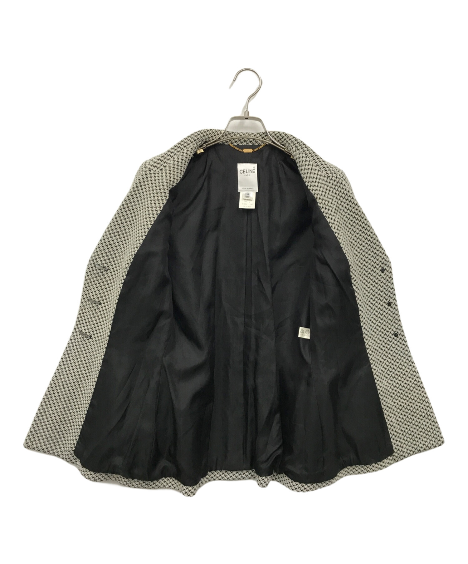 中古・古着通販】CELINE (セリーヌ) 千鳥格子柄テーラードジャケット