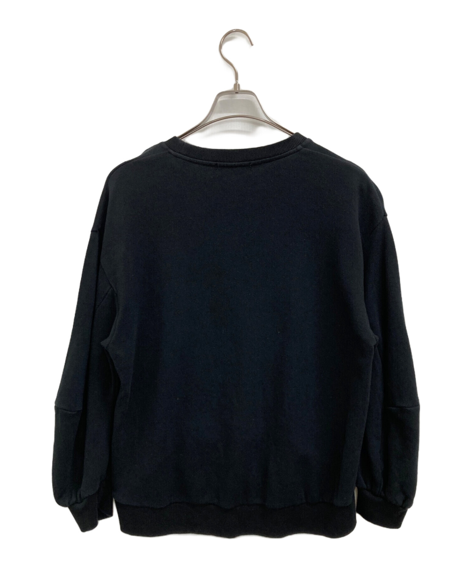 中古・古着通販】ZUCCA (ズッカ) エンブロイダリースウェット ブラック