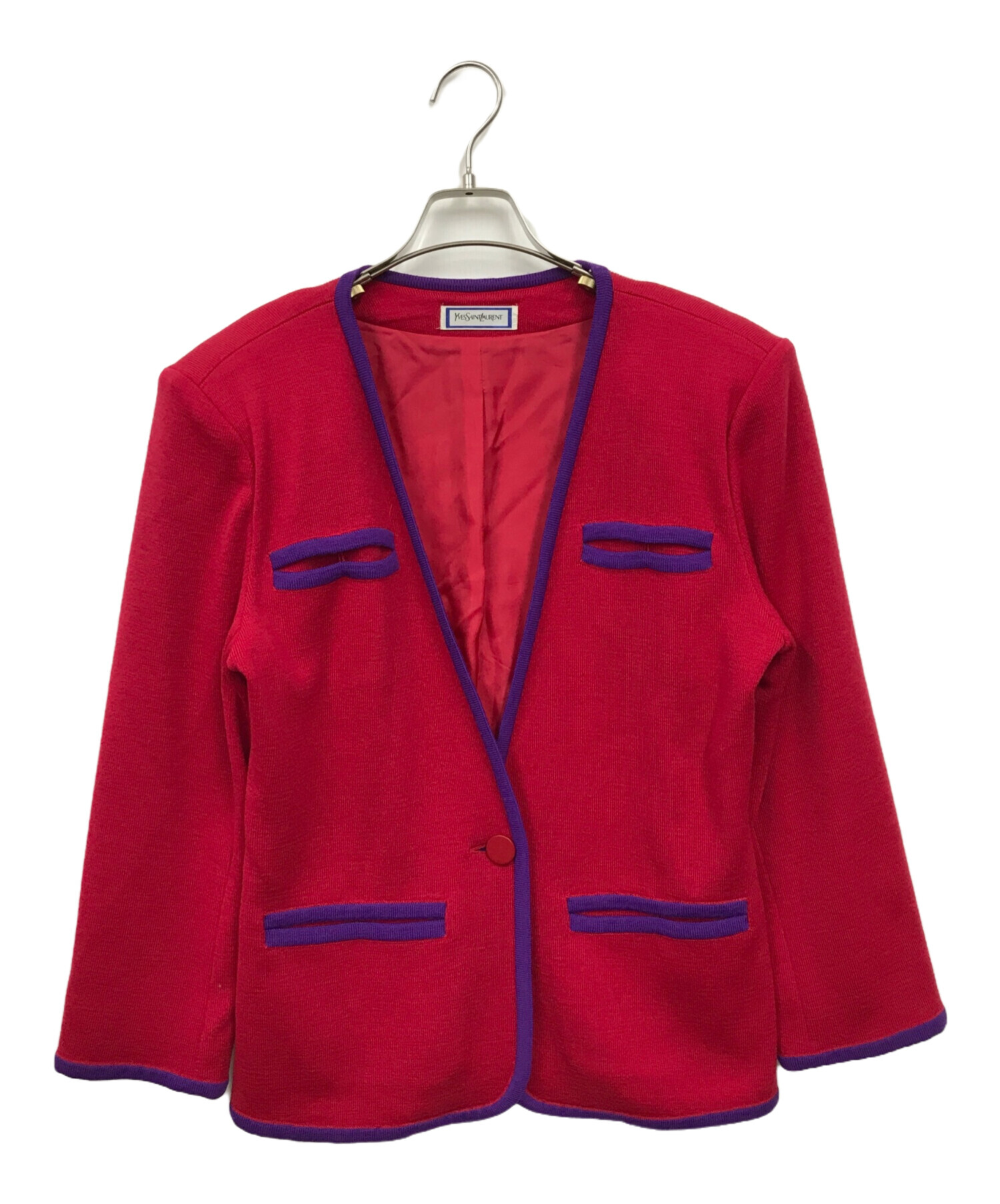 Yves Saint Laurent　　ジャケット　古着 古着 イヴサンローラン Yves Saint Laurent ストライプ柄 ウール