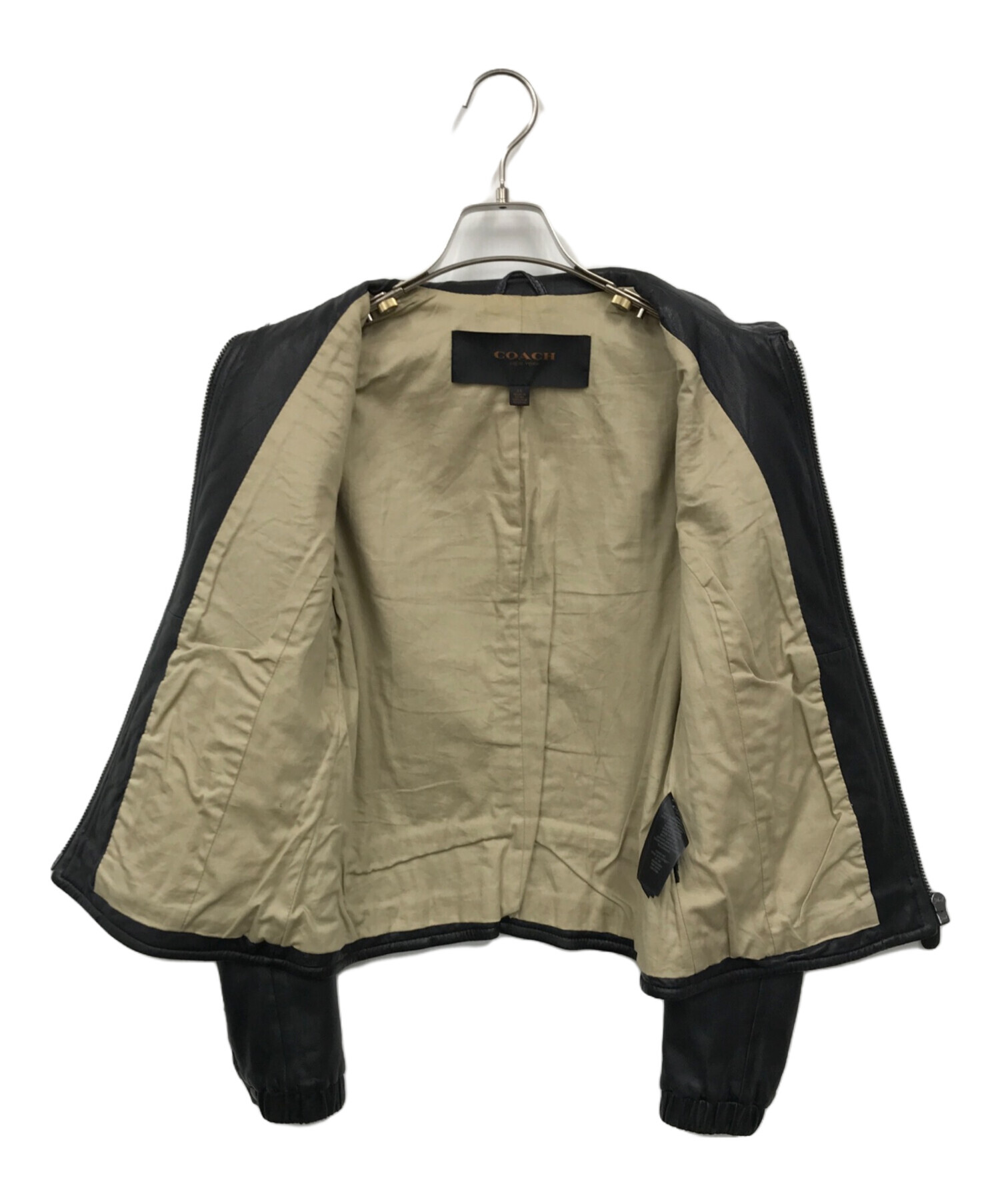 専用☆美品 希少サイズ COACH シープスキン シングルライダース XS 中古・古着通販】COACH (コーチ) シープスキンシングルライダース