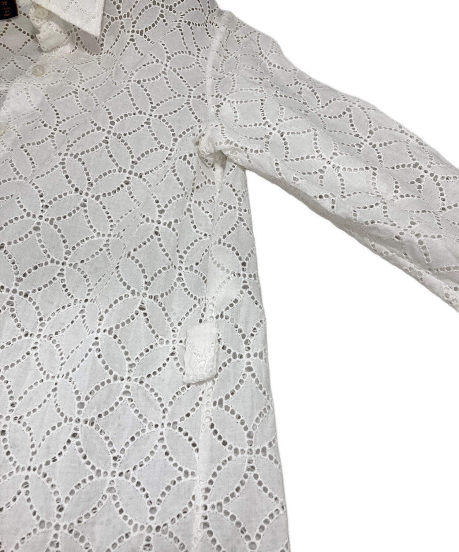 ルイヴィトン　シャツワンピ　サイズ36 中古・古着通販】LOUIS VUITTON (ルイ ヴィトン) シルク混シャツ