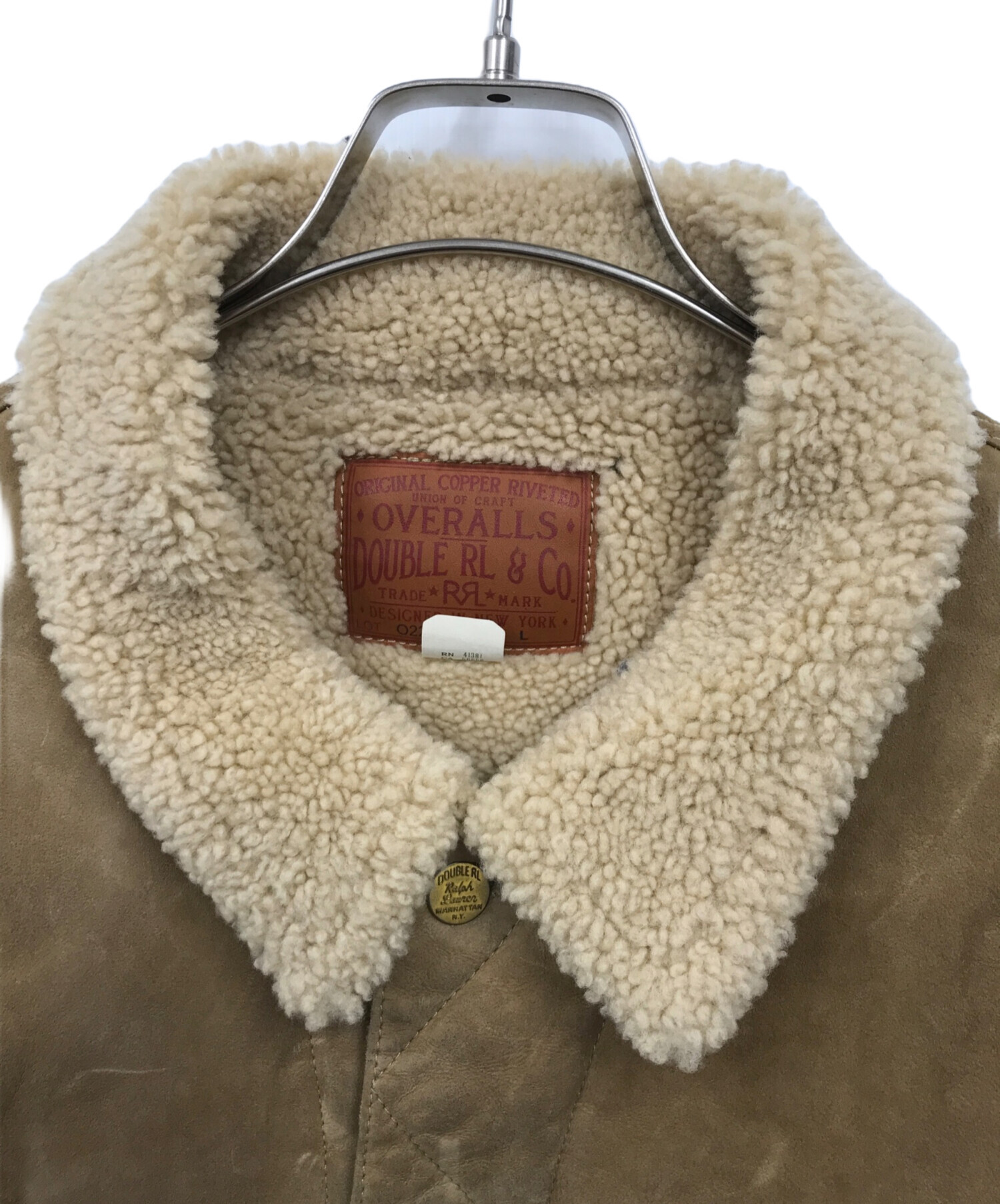 【ryo3311】新品タグ付きRRL Sプラッドウールシアリングジャケット Yahoo!オークション - 24FW 新品 RRL シアリングカラー レザーヨーク