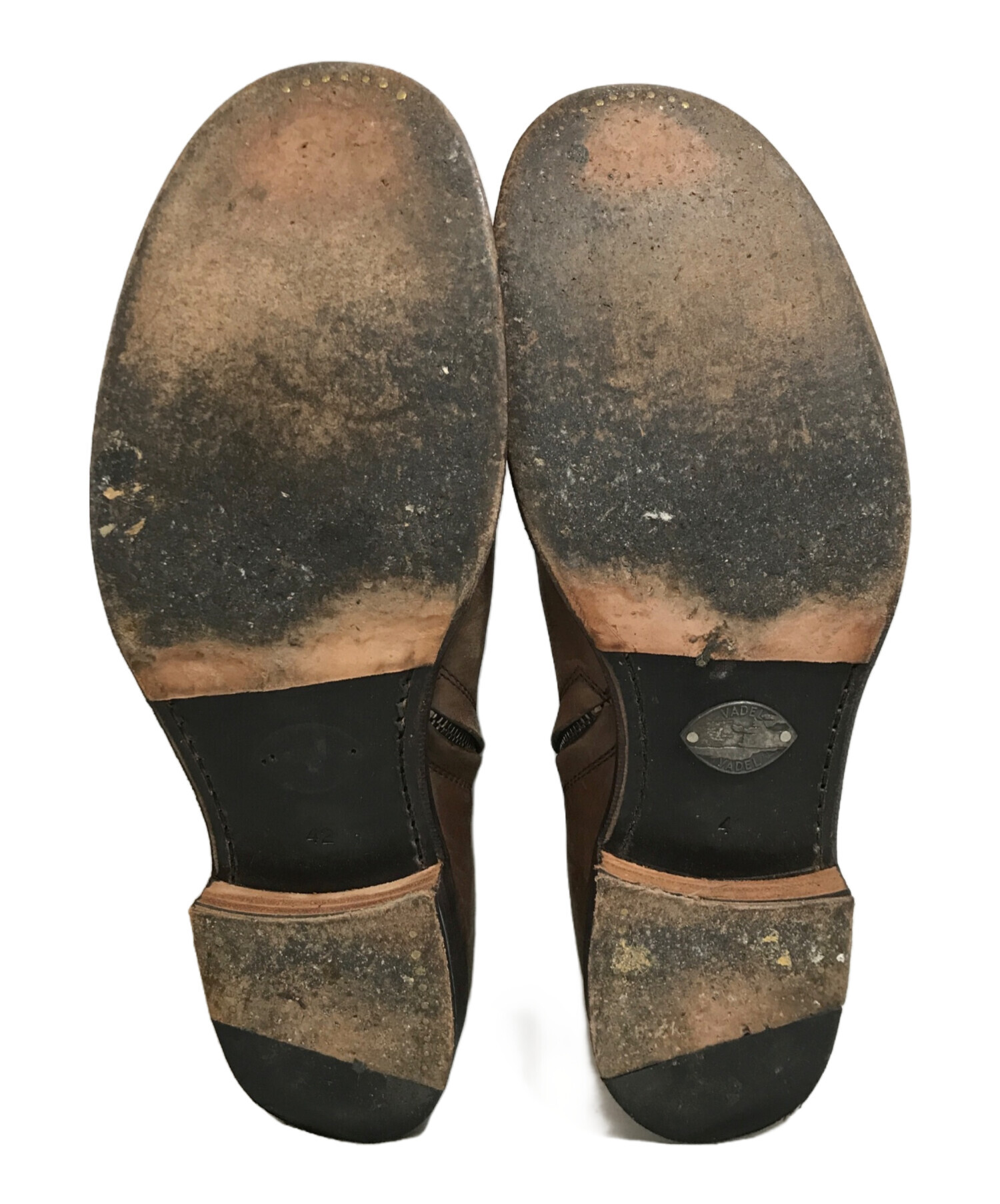 中古・古着通販】VADEL (バデル) サイドジップブーツ ブラウン サイズ