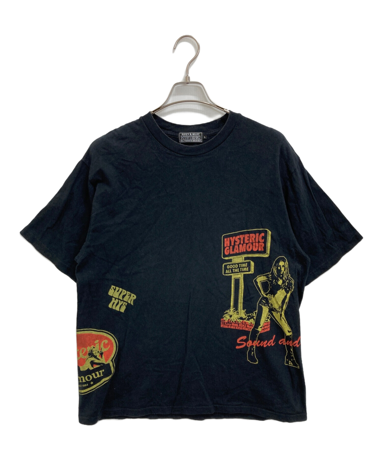 未使用 ヒステリックグラマー ガールプリント ヒスガール 半袖 Tシャツ ５分袖 M 白  新品未使用ヒステリックグラマーガールTシャツ半袖 ブラックピンク