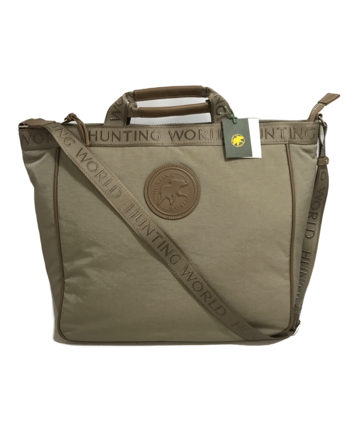 HUNTING WORLD トートバッグ ベージュ ☆/未使用/HUNTING/ハンティング/トートバッグ/ベージュ/☆ Hunting