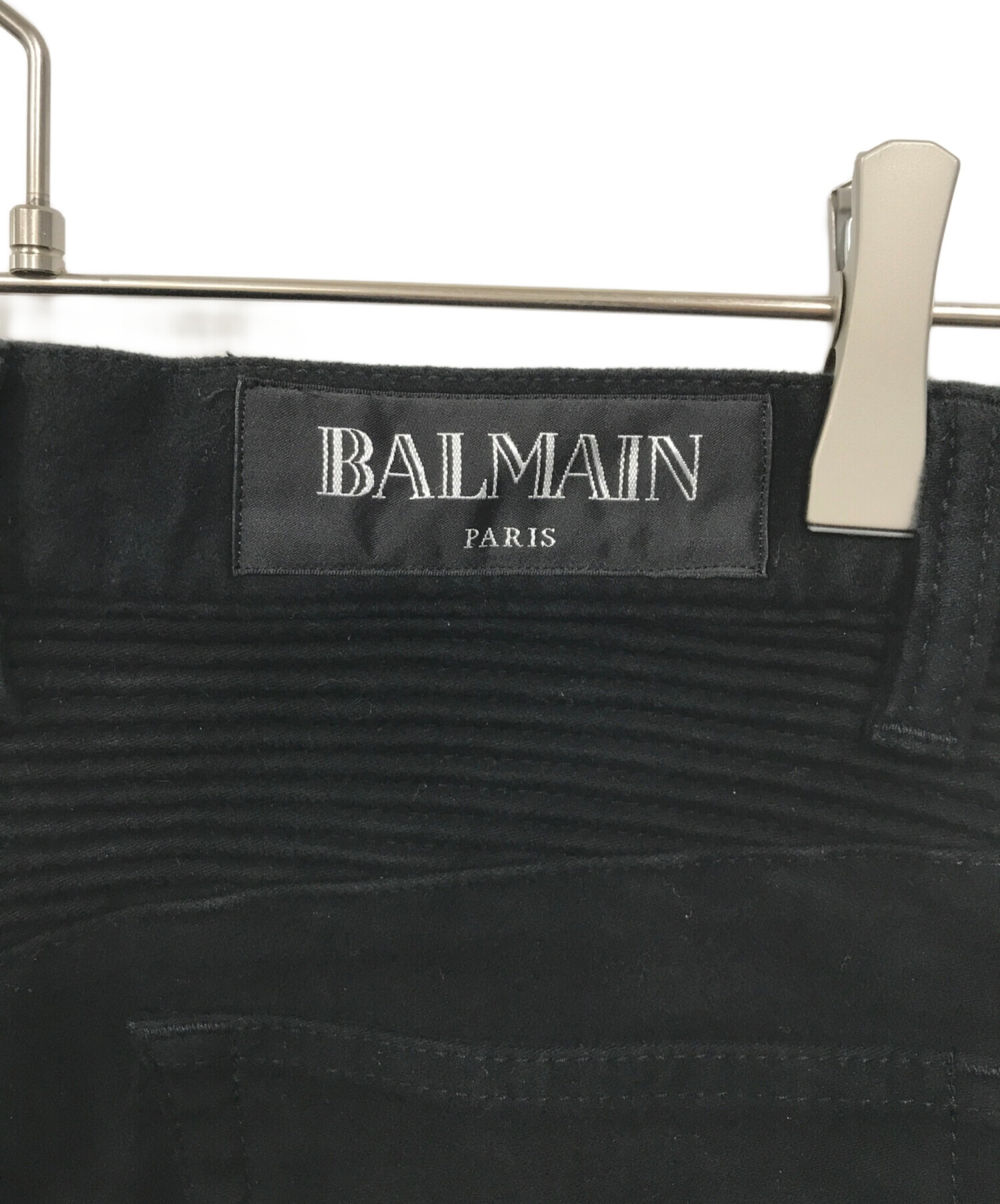 中古・古着通販】BALMAIN (バルマン) バイカーパンツ ブラック サイズ