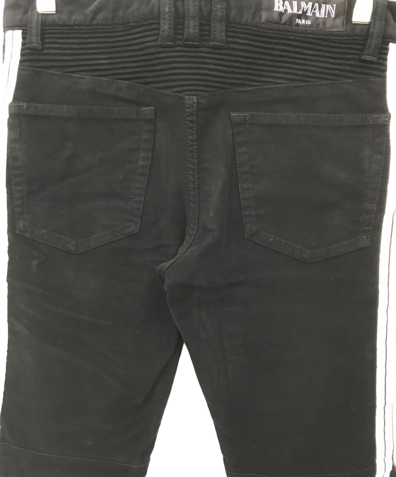 中古・古着通販】BALMAIN (バルマン) バイカーパンツ ブラック サイズ